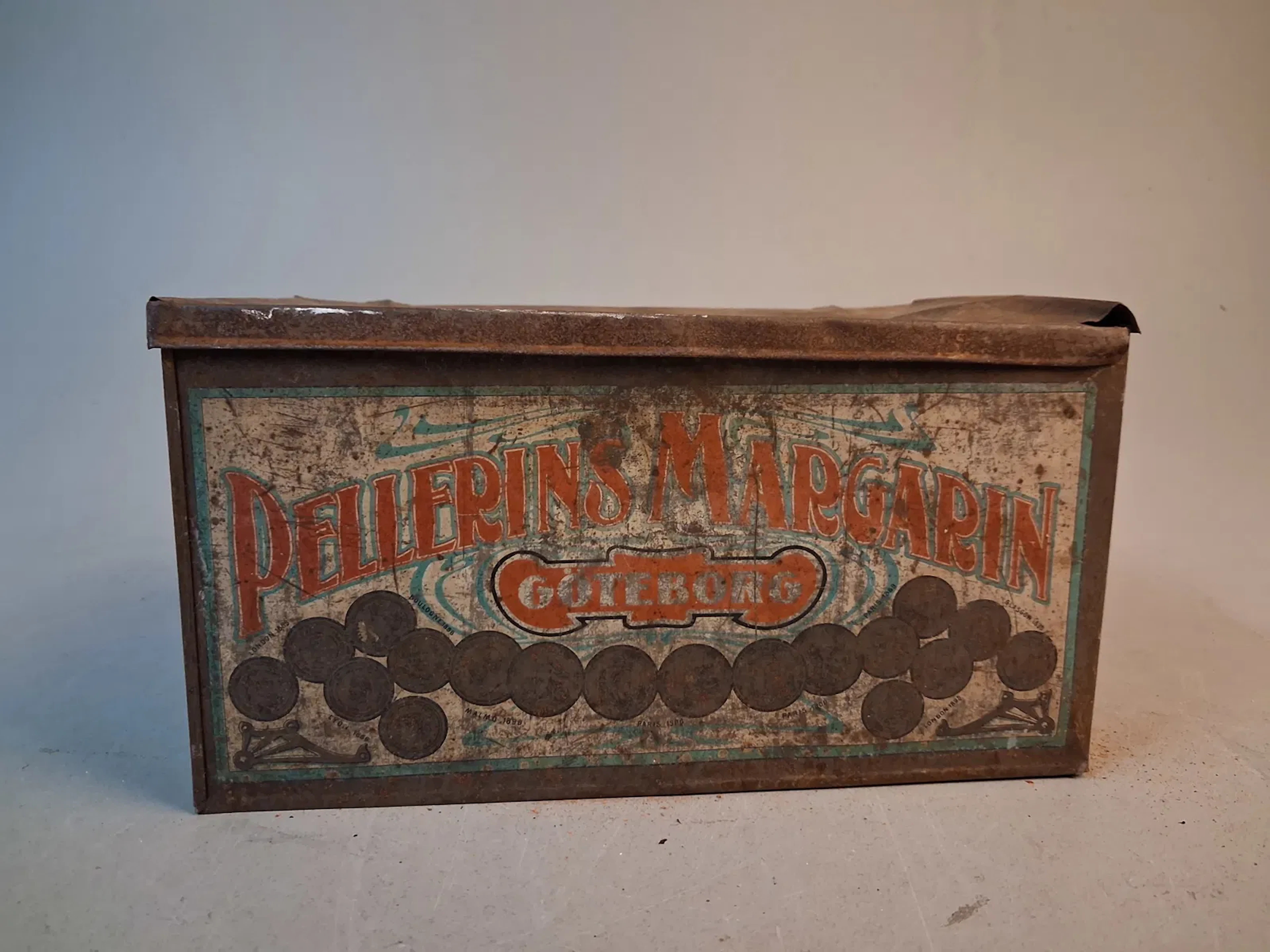 Plåtburk, "Pellerins Margarin" Göteborg.