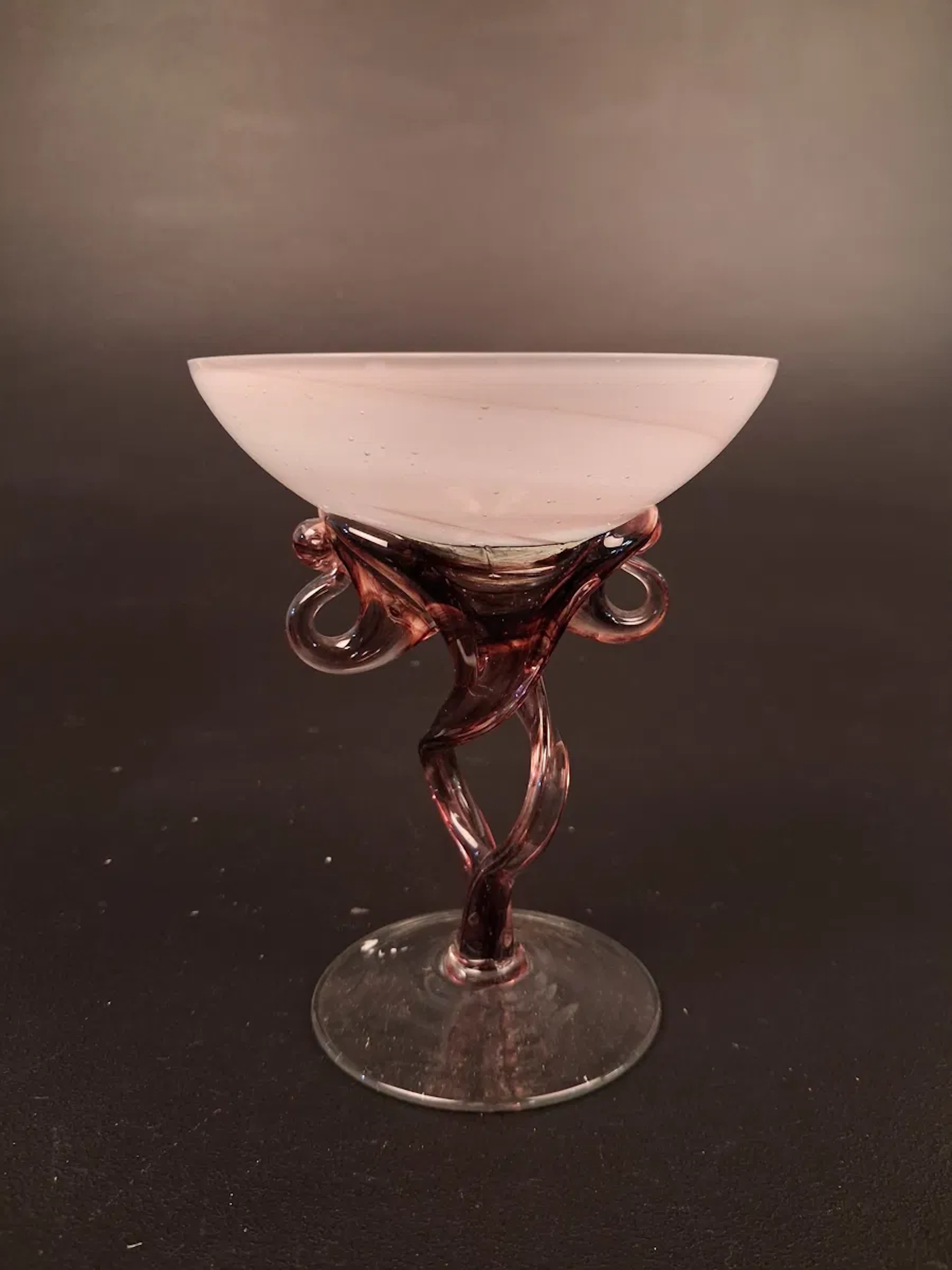 Konstglas. Krosno Polsen, Jozefina skål, glas.
