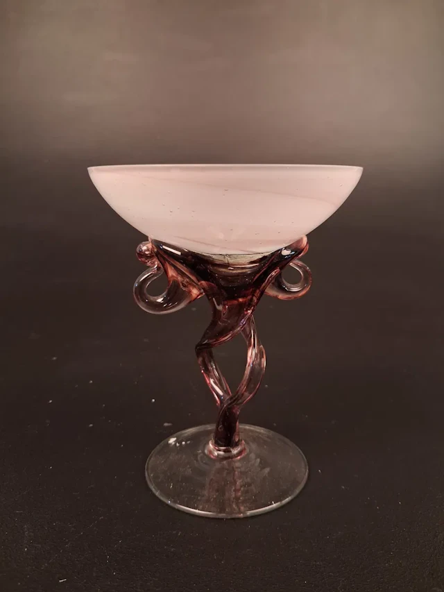 Konstglas. Krosno Polsen, Jozefina skål, glas.