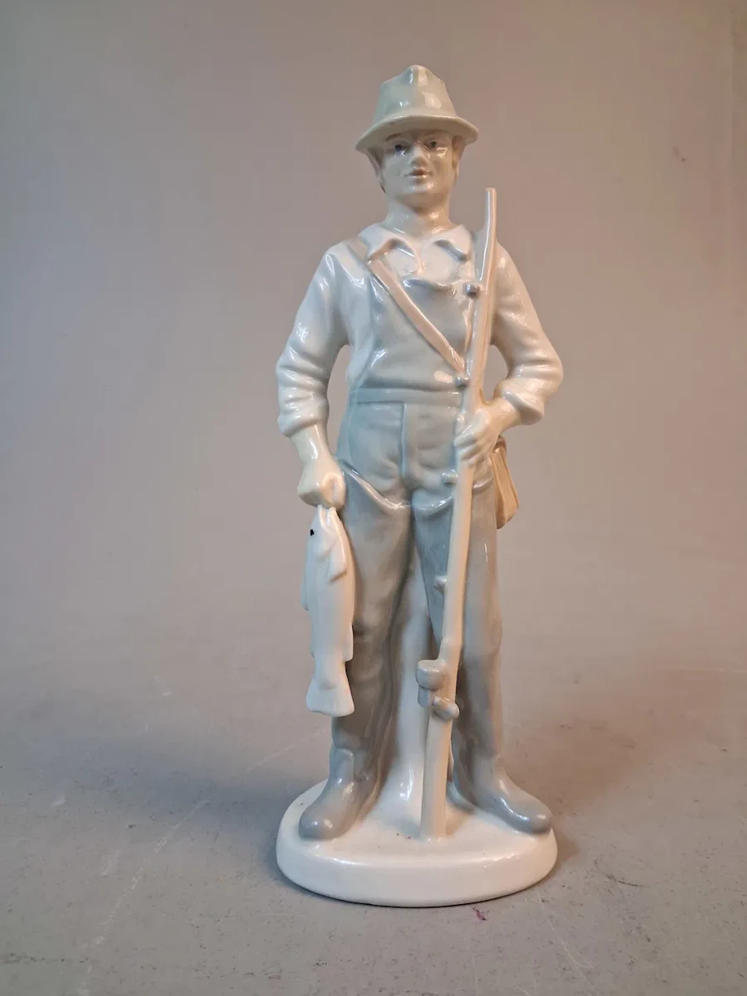 Figurin, fiskare, Wagner & Apel Lippelsdorf. Tyskland.