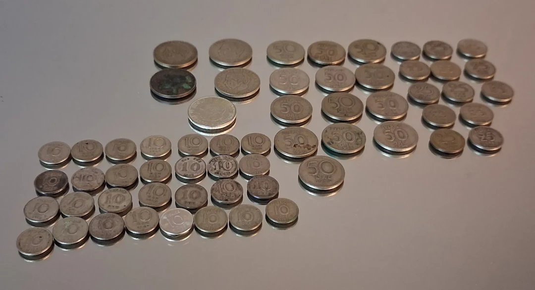 Diverse mynt. Silver, mestadels silverhalt 40%, 170gram.