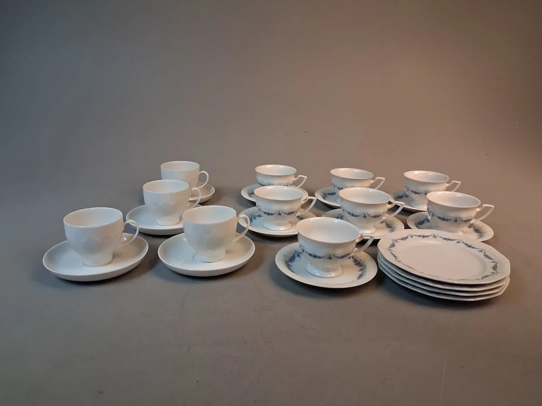 Diverse kaffekoppar & fat. Rosenthal.