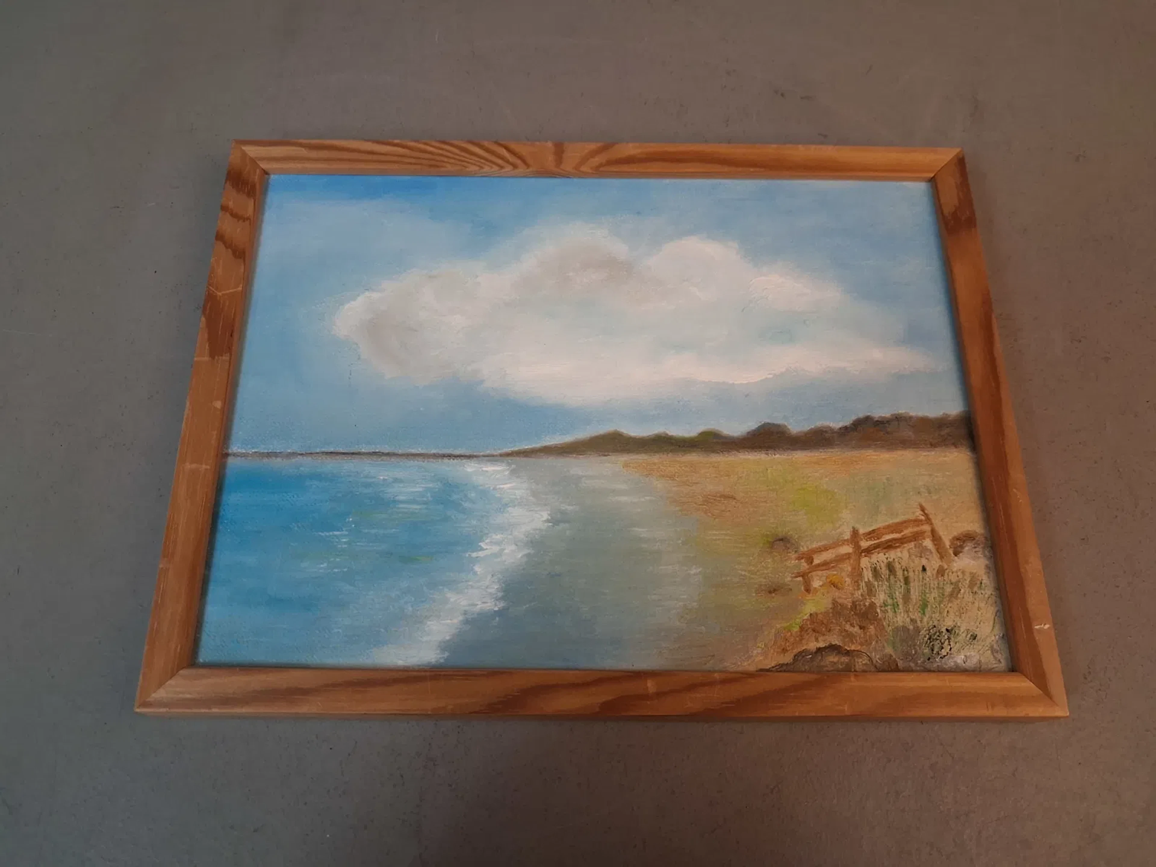 BIRGIT FÄDERFORS. Olja på duk, "Strandäng", signerad.