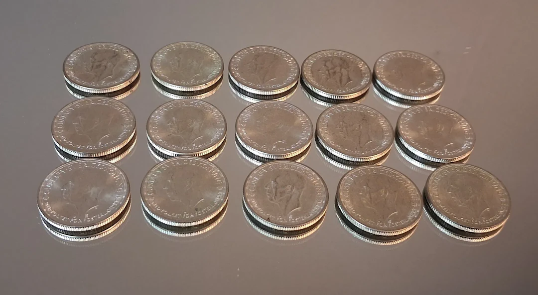 15 Stycken 2 Kronor. Silverhalt 40%, 210gram, 1950.