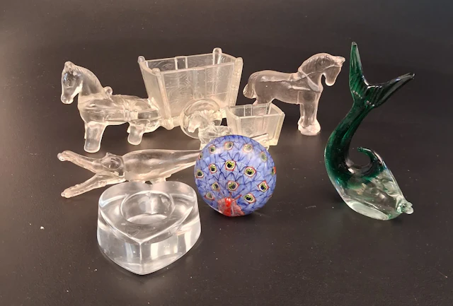 Diverse, glas, figuriner m.m.