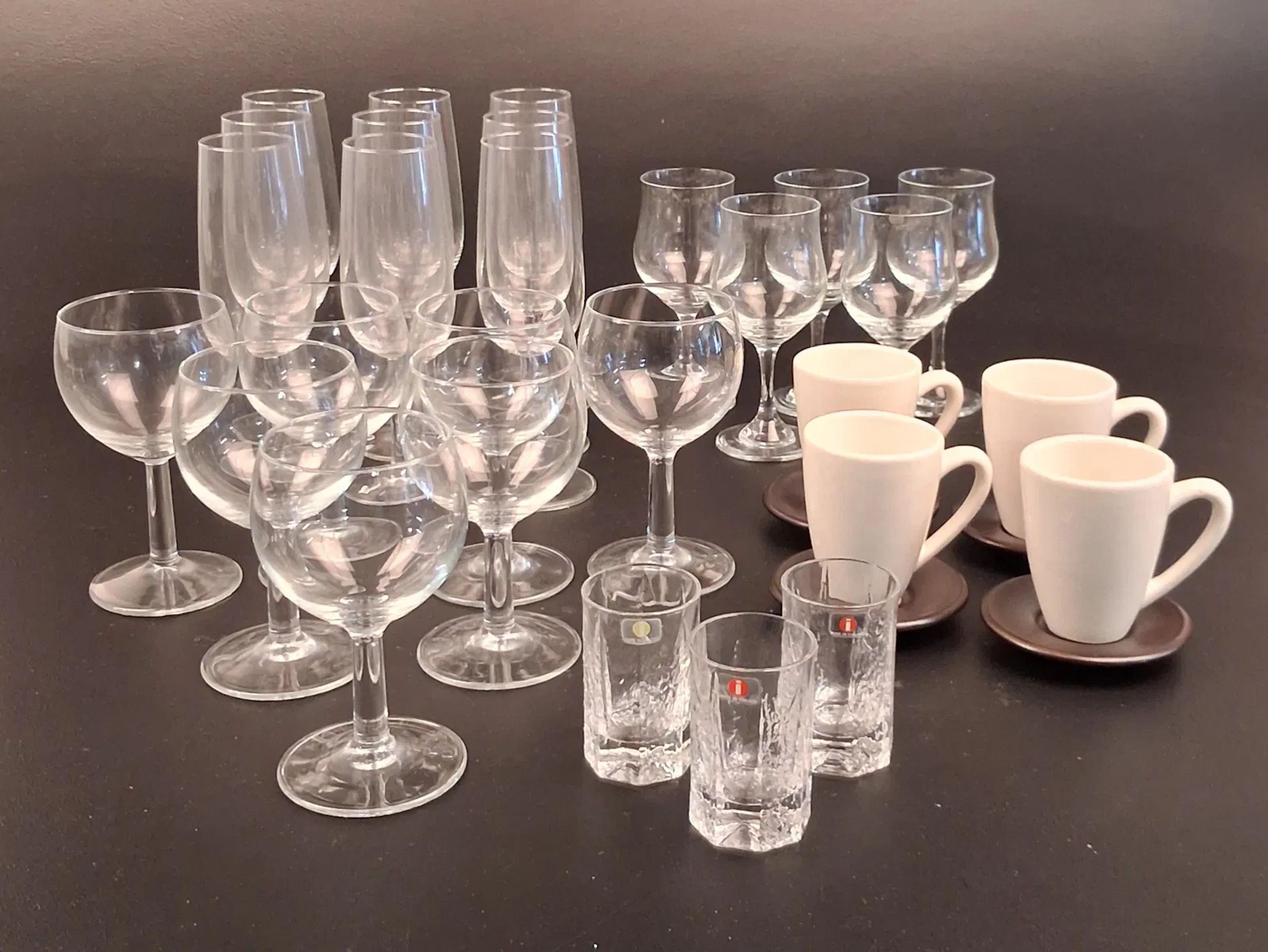 Diverse spritglas & espresso.