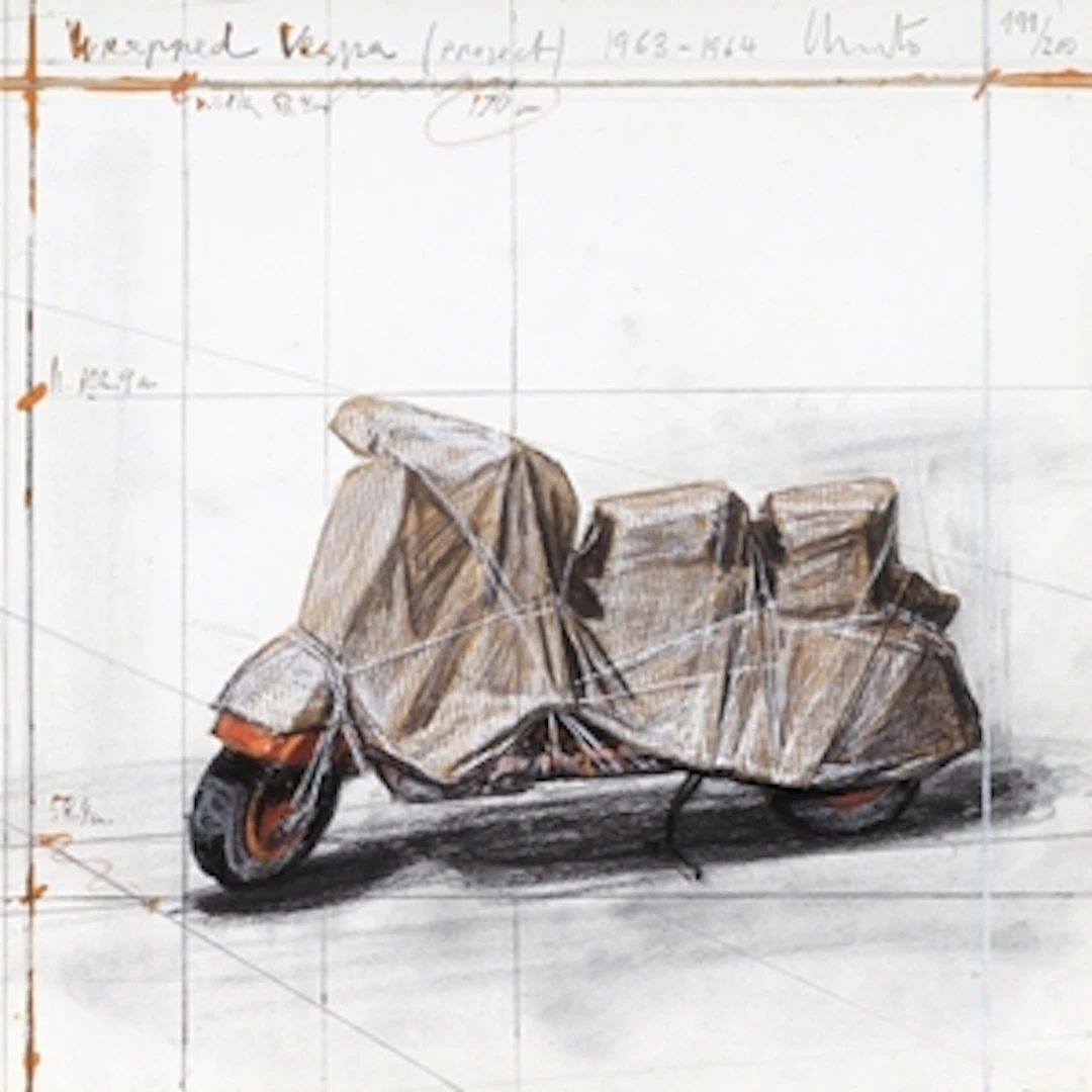 Wrapped Vespa, Project, 1963-64 - Christo