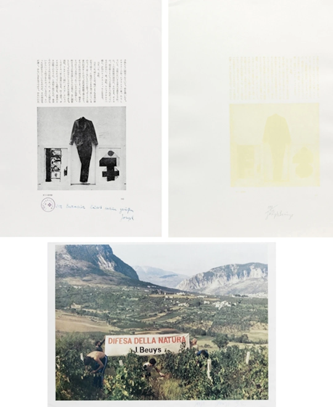 [Set of 3] Druck 1 and 2/ Difesa della Natura - Joseph Beuys