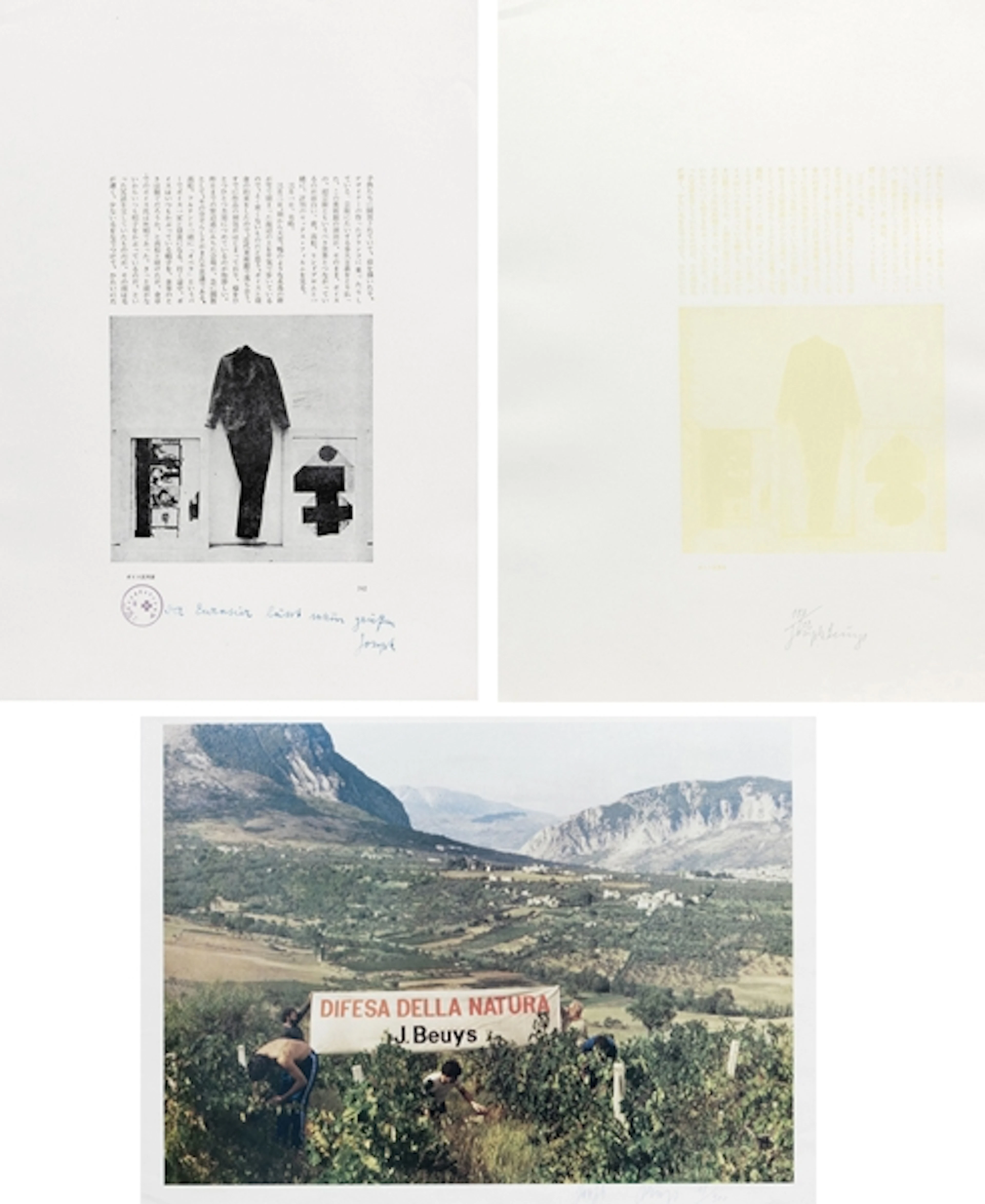 [Set of 3] Druck 1 and 2/ Difesa della Natura - Joseph Beuys