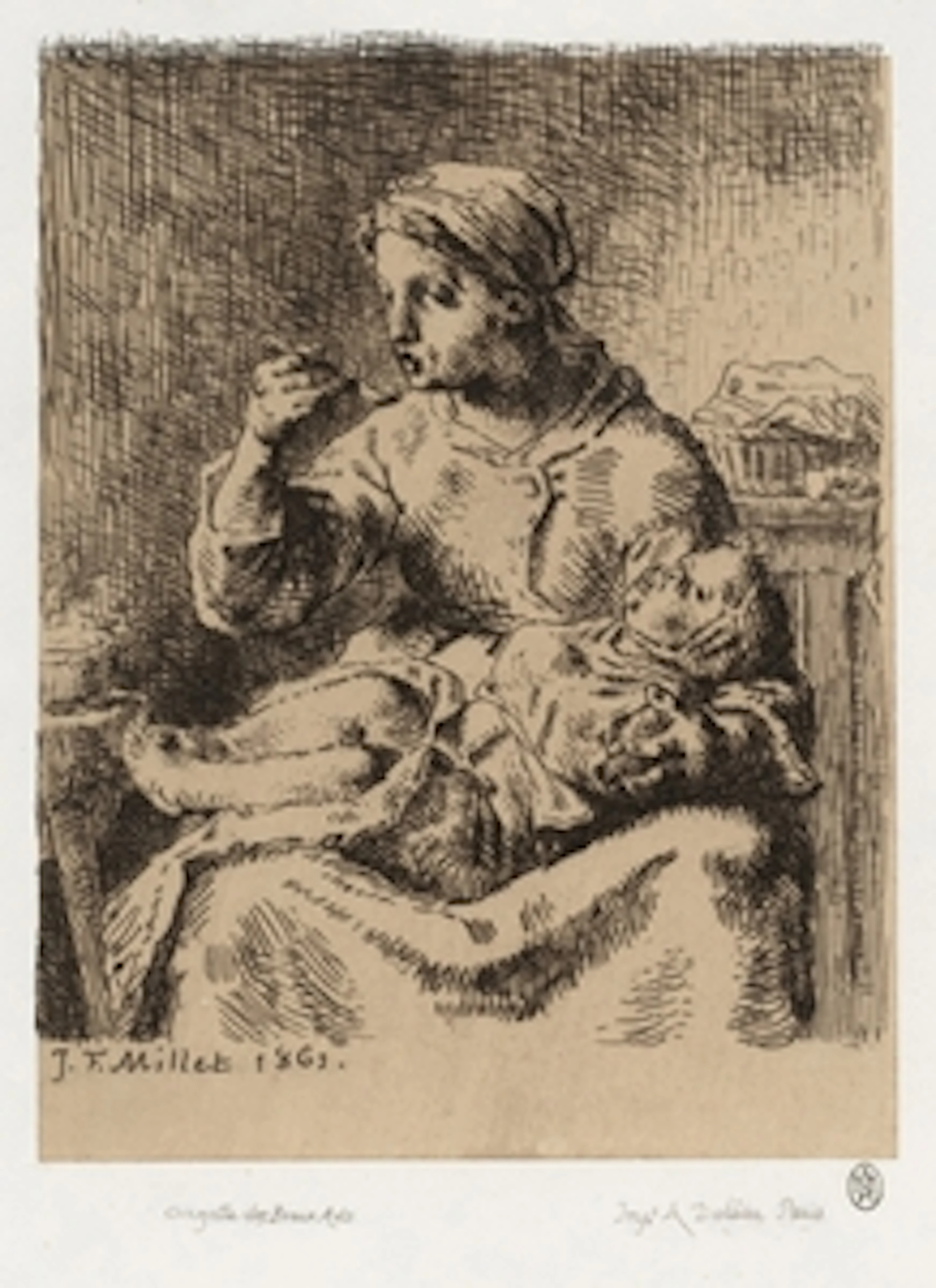 La bouillie - Jean-François Millet