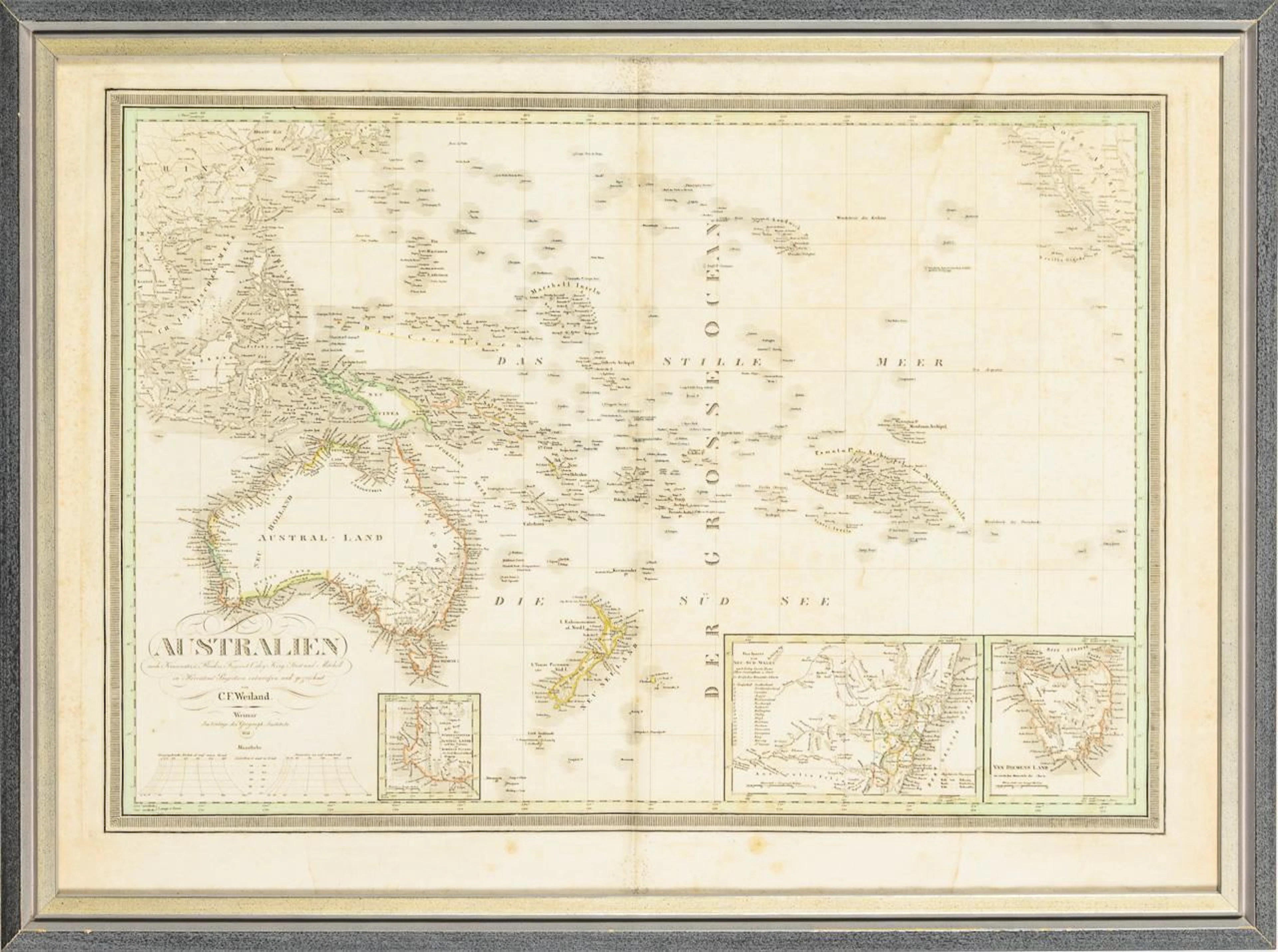 Map of Australia and the Pacific