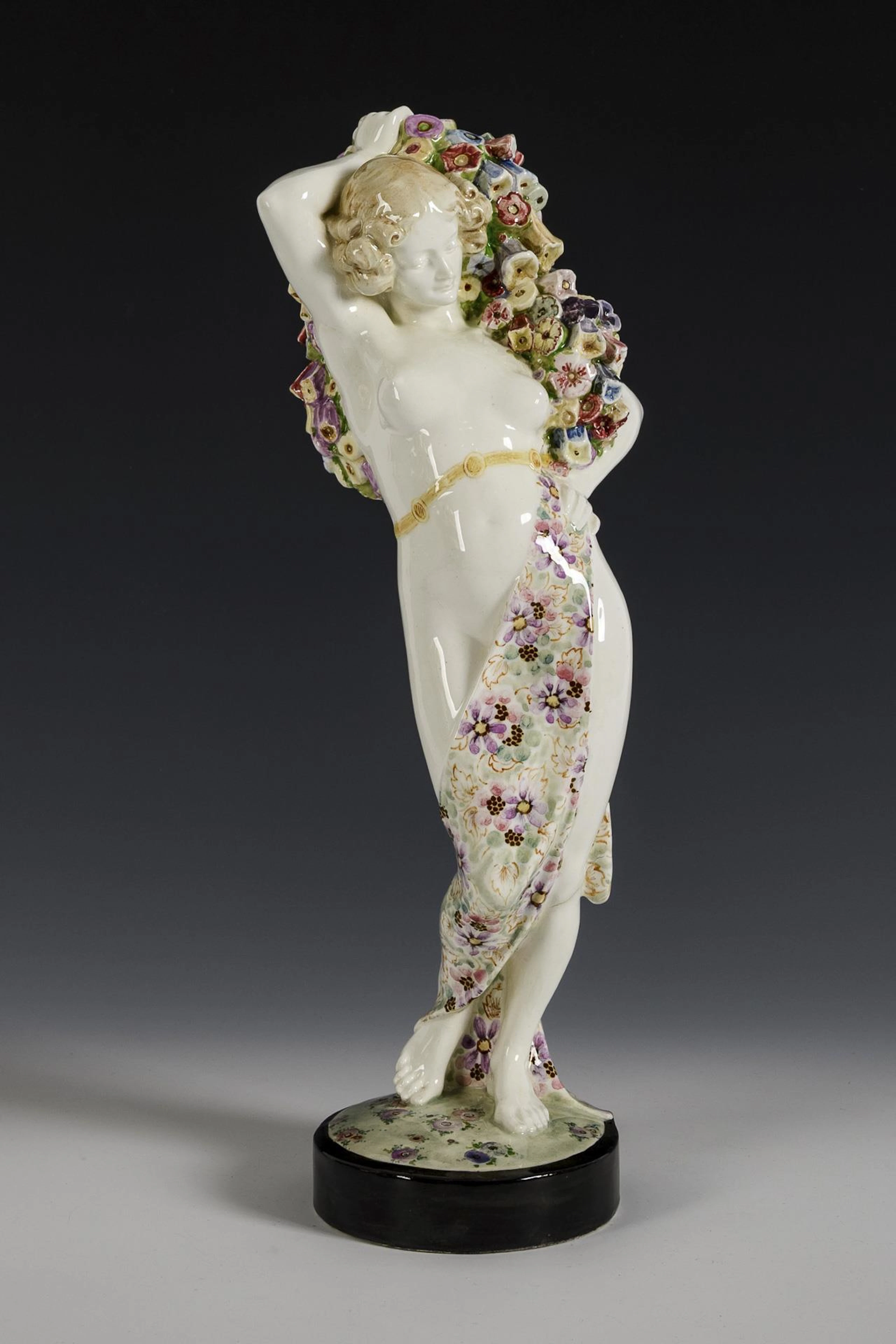 Art Nouveau figurine "Flora". Viennese manufactory Friedrich Goldscheider.