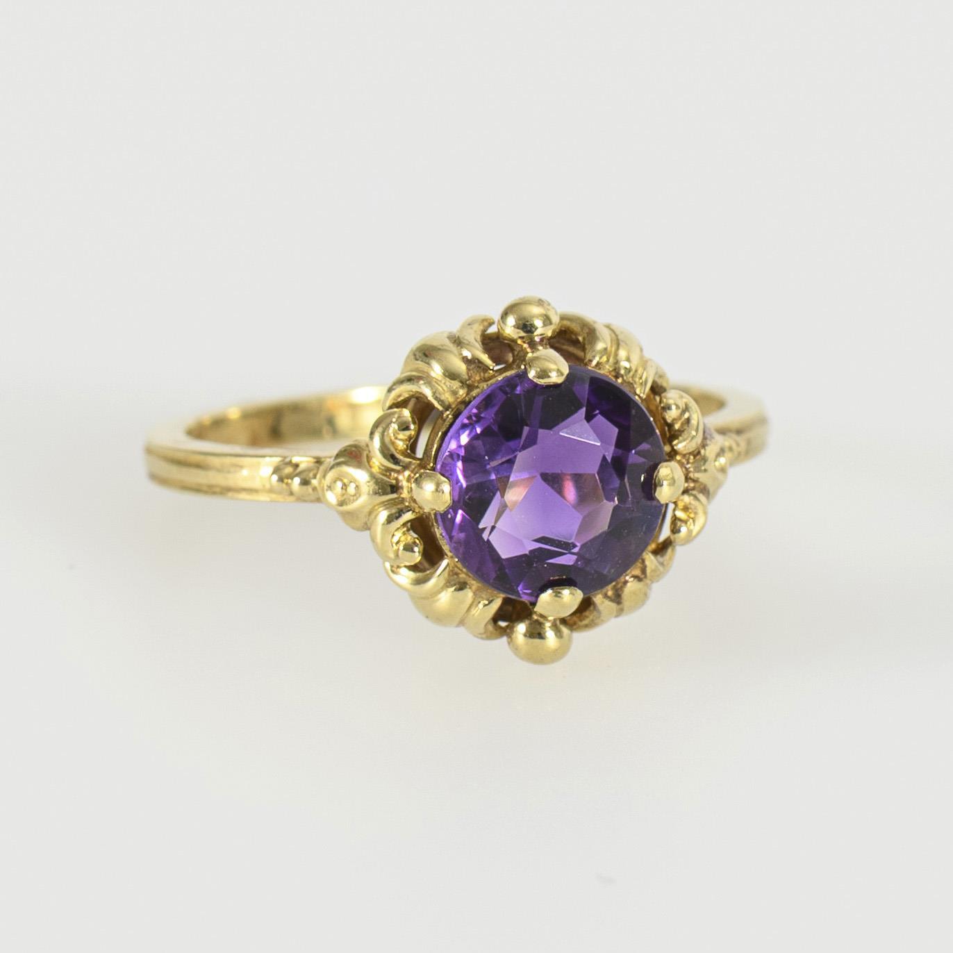 Amethyst ring.