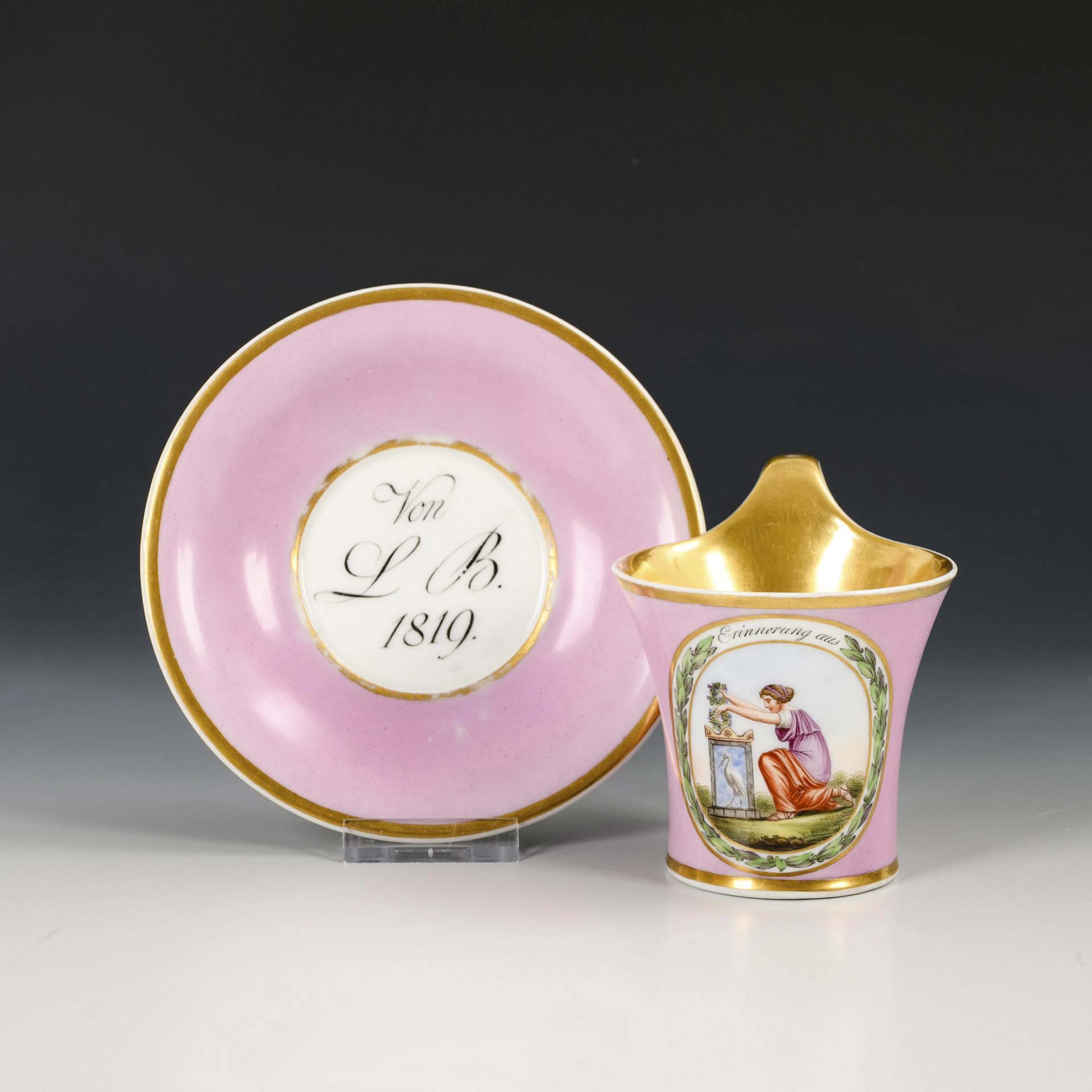 Biedermeier thank-you cup. KPM Berlin.