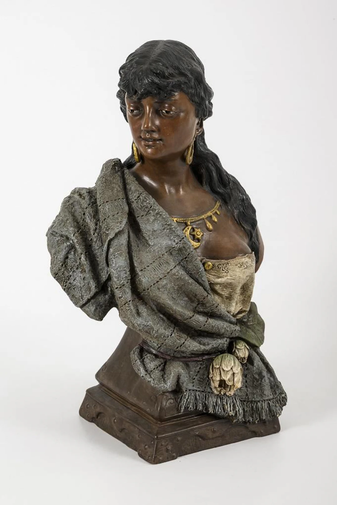 Bust of an Oriental Woman. Johann Maresch Clay and Earthenware, Aussig