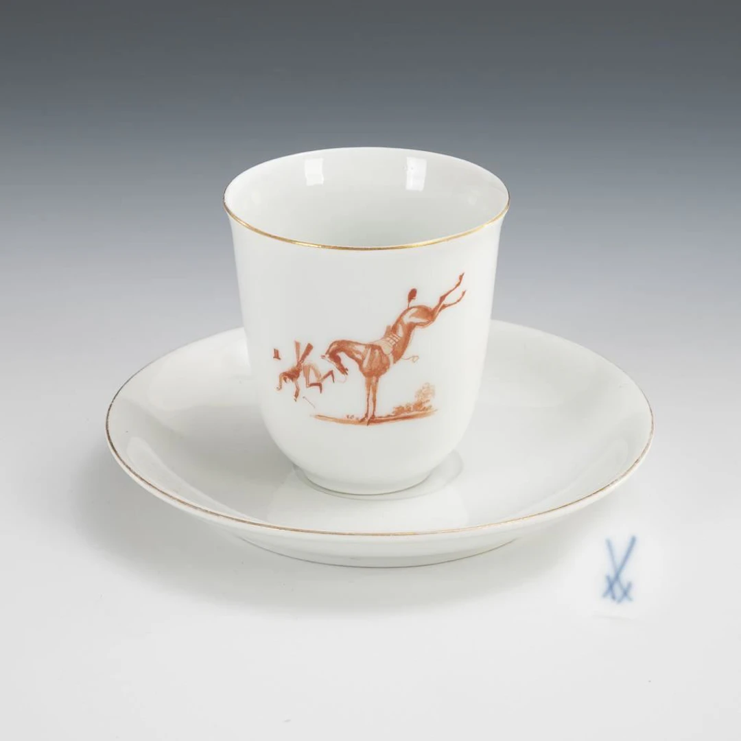 Rare Rider's Cup. Meissen.