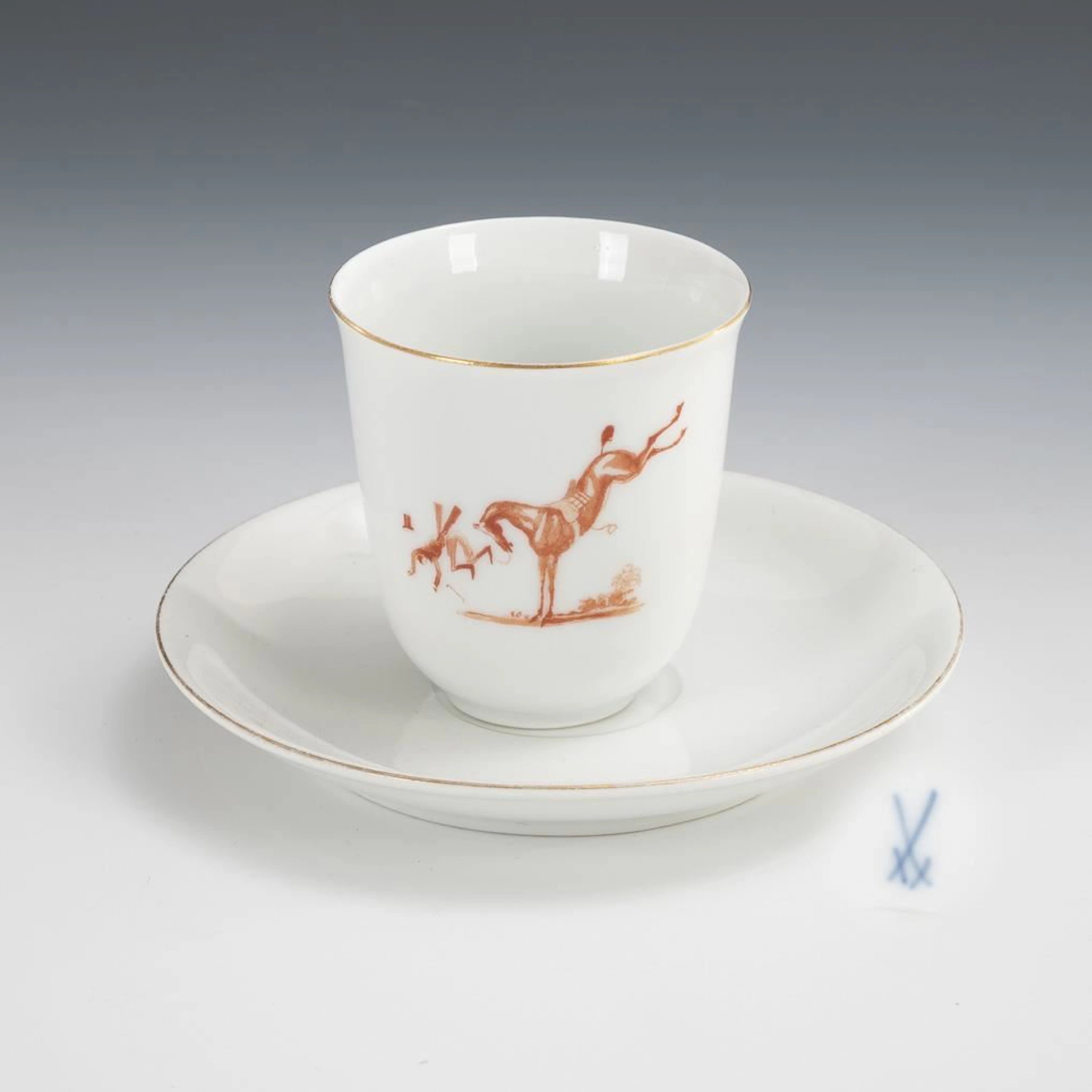 Rare Rider's Cup. Meissen.