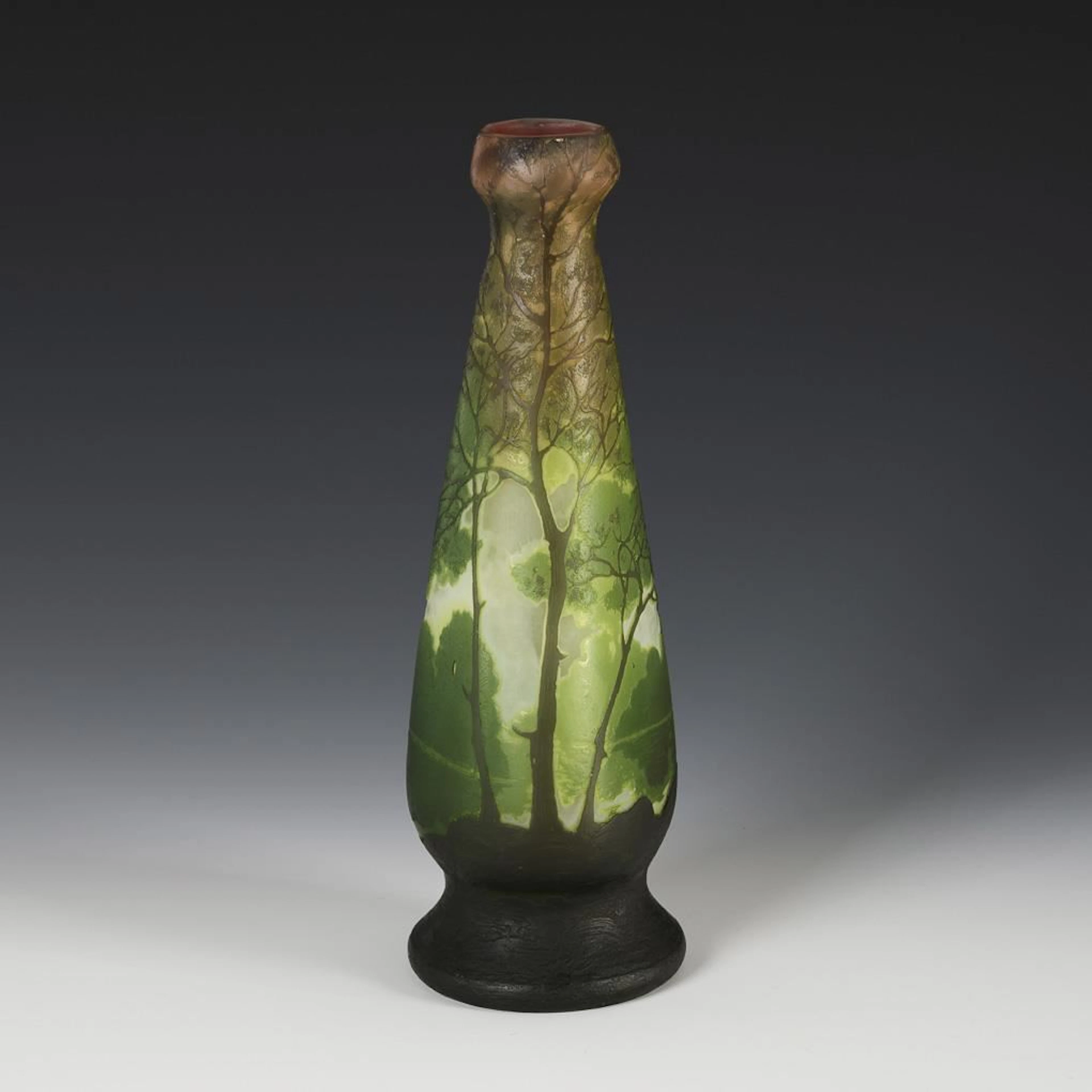 Art Nouveau vase with landscape design. Legras & Cie.