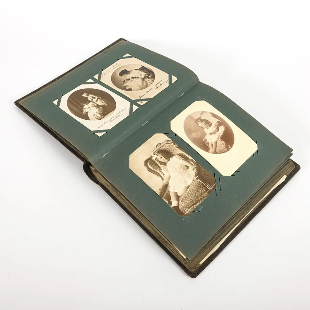 Postcard album containing approximately 117 postcards - Nobility