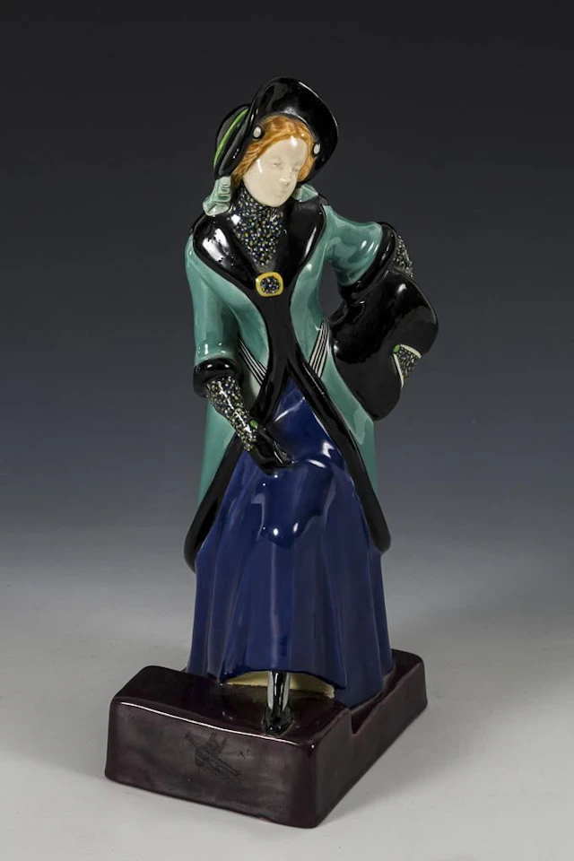 Art Nouveau Lady. Vienna Art Ceramics Workshop Busch & Ludescher.