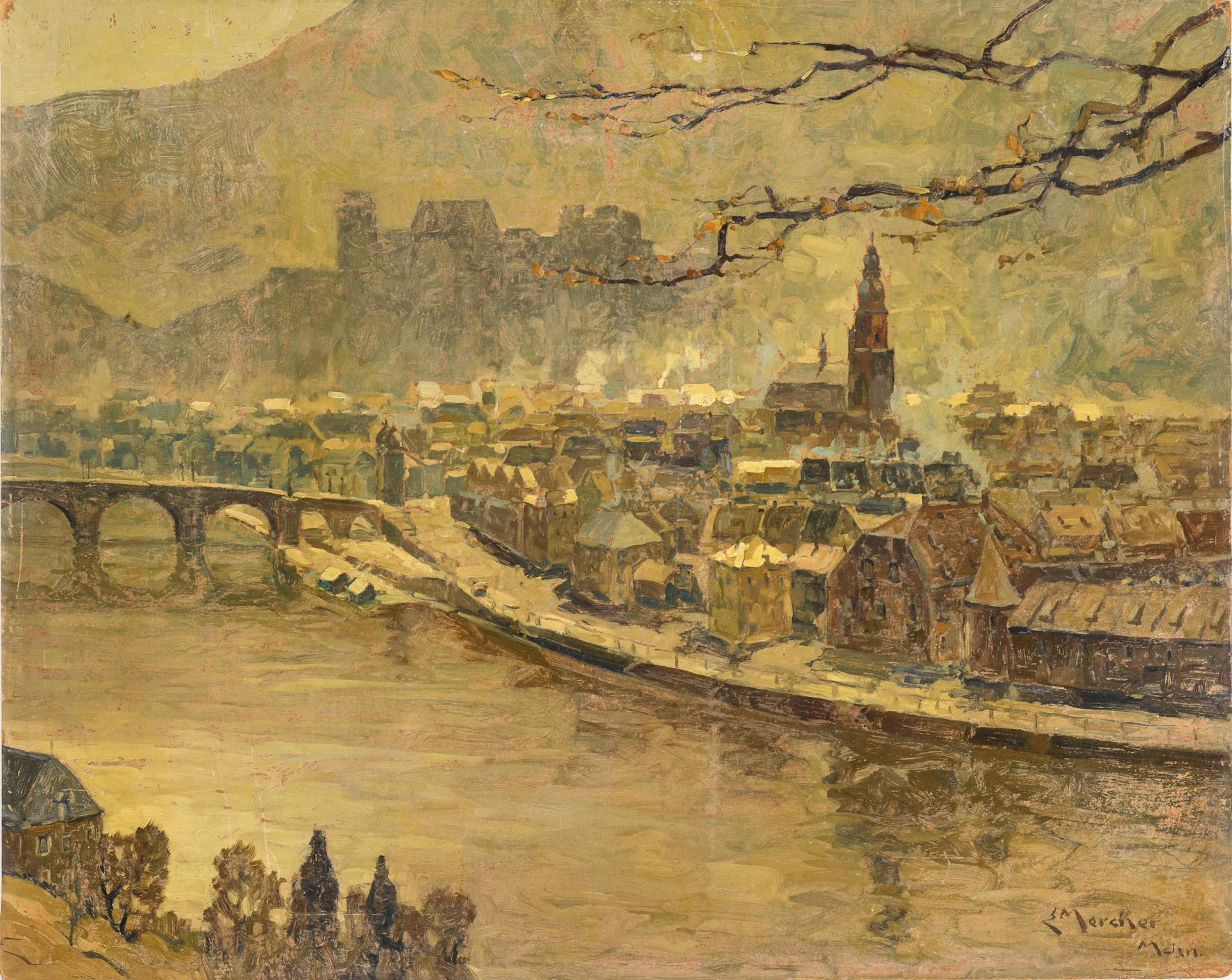 MERCKER, Erich (1891 Zabern - 1973 Munich): View of Heidelberg.