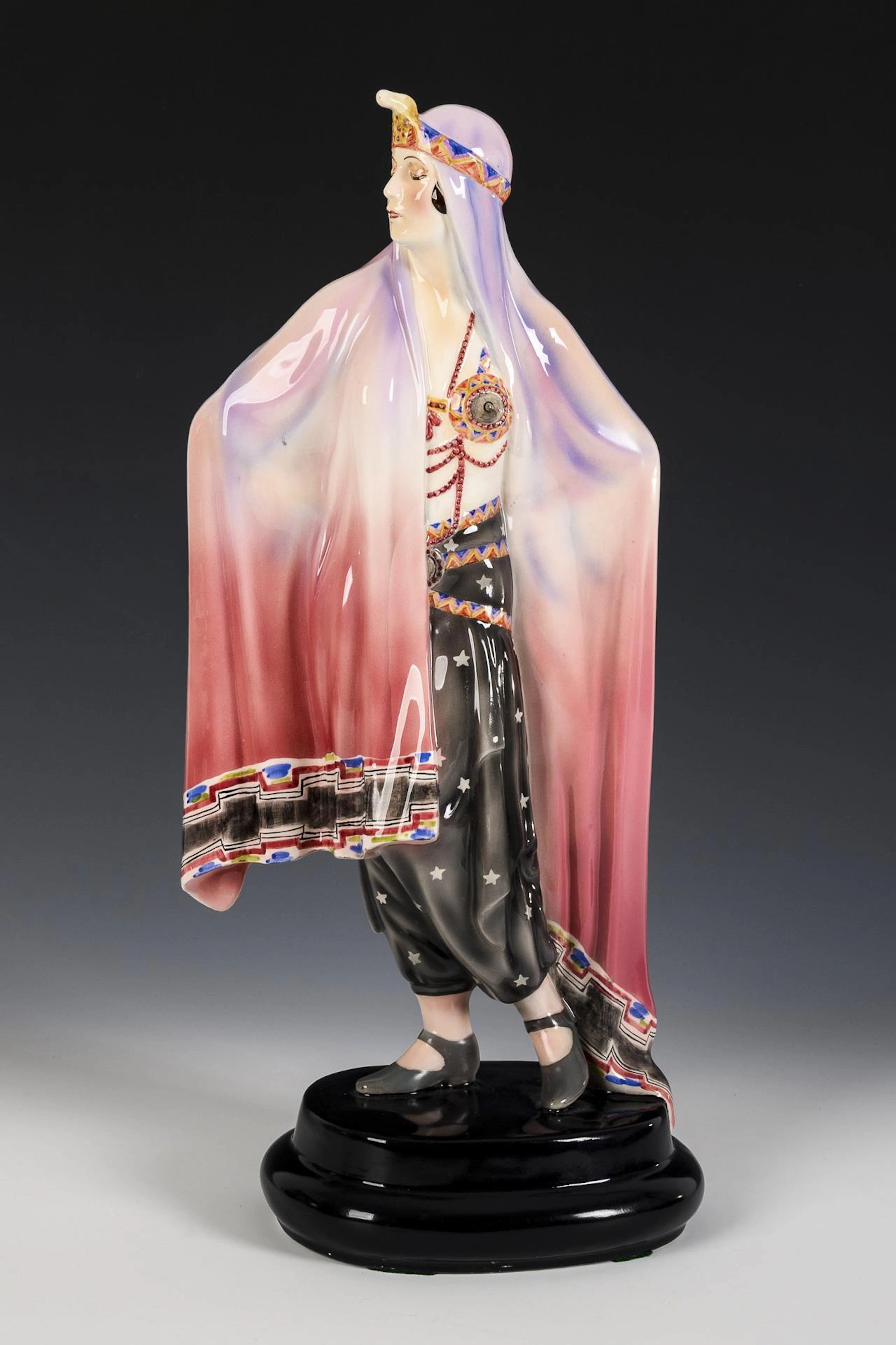 Art deco figurine "Orientalin". Vienna manufactory Friedrich Goldscheider.