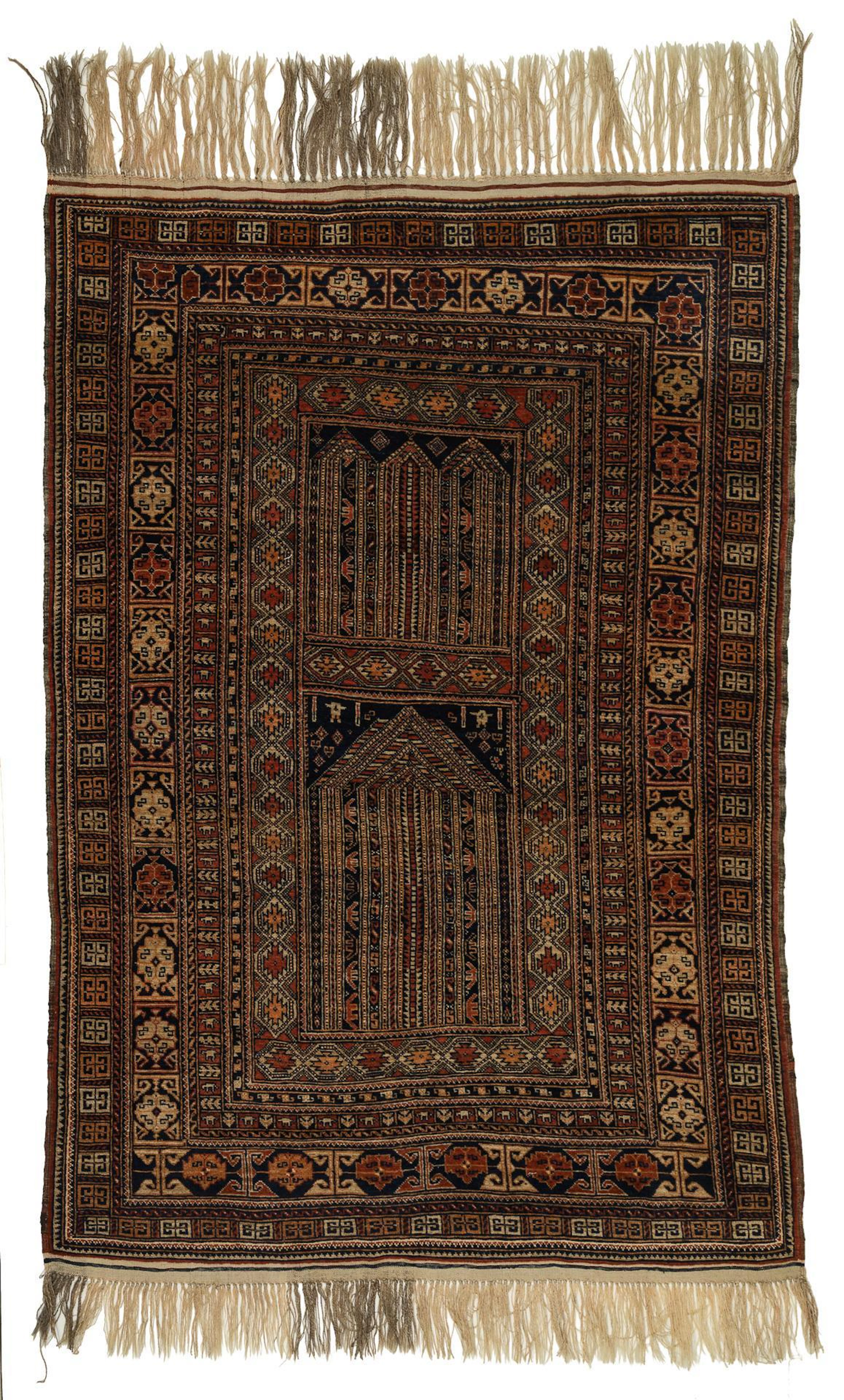Artistic "Baluch" double niche carpet.