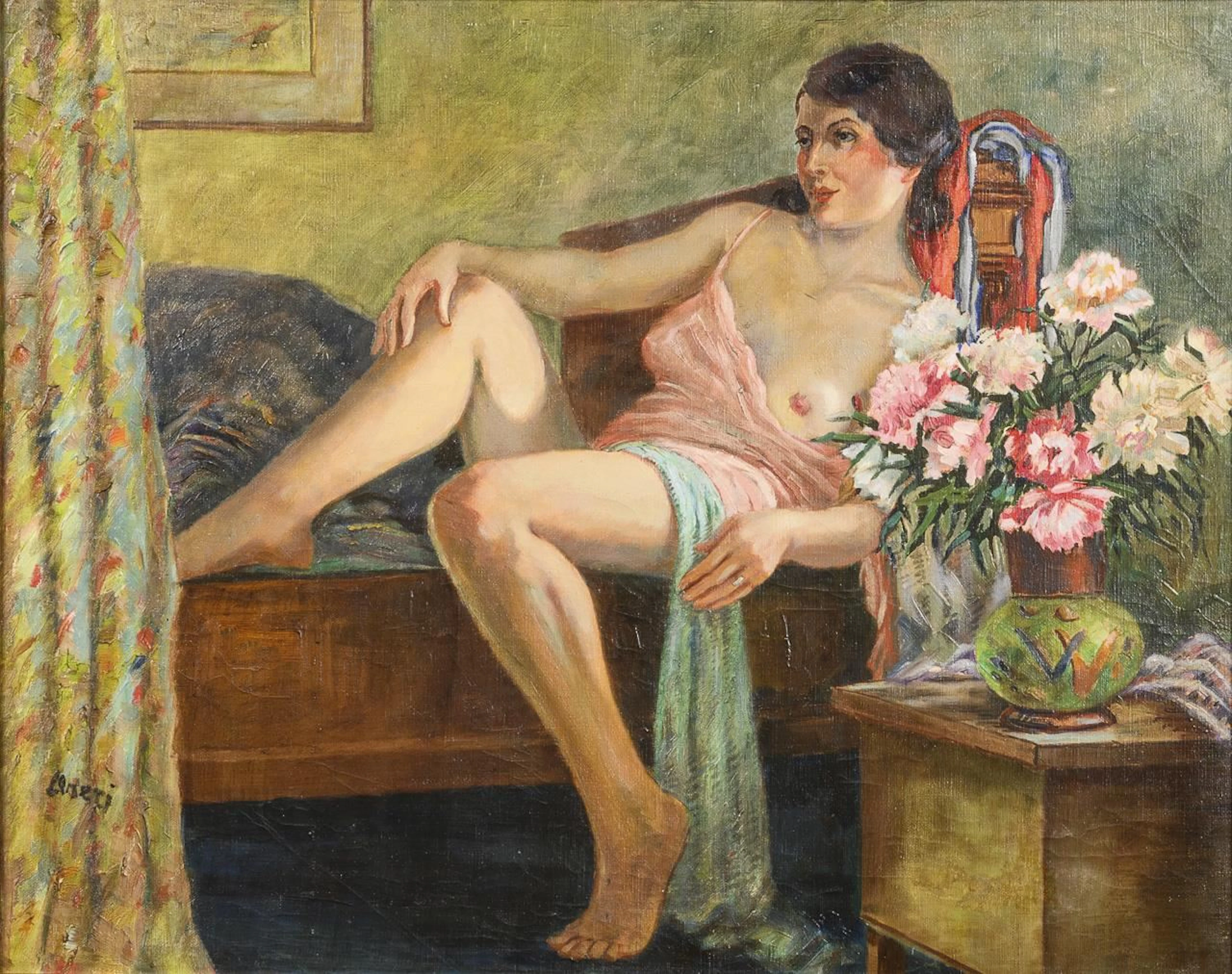 Polish School: Reclining Young Woman