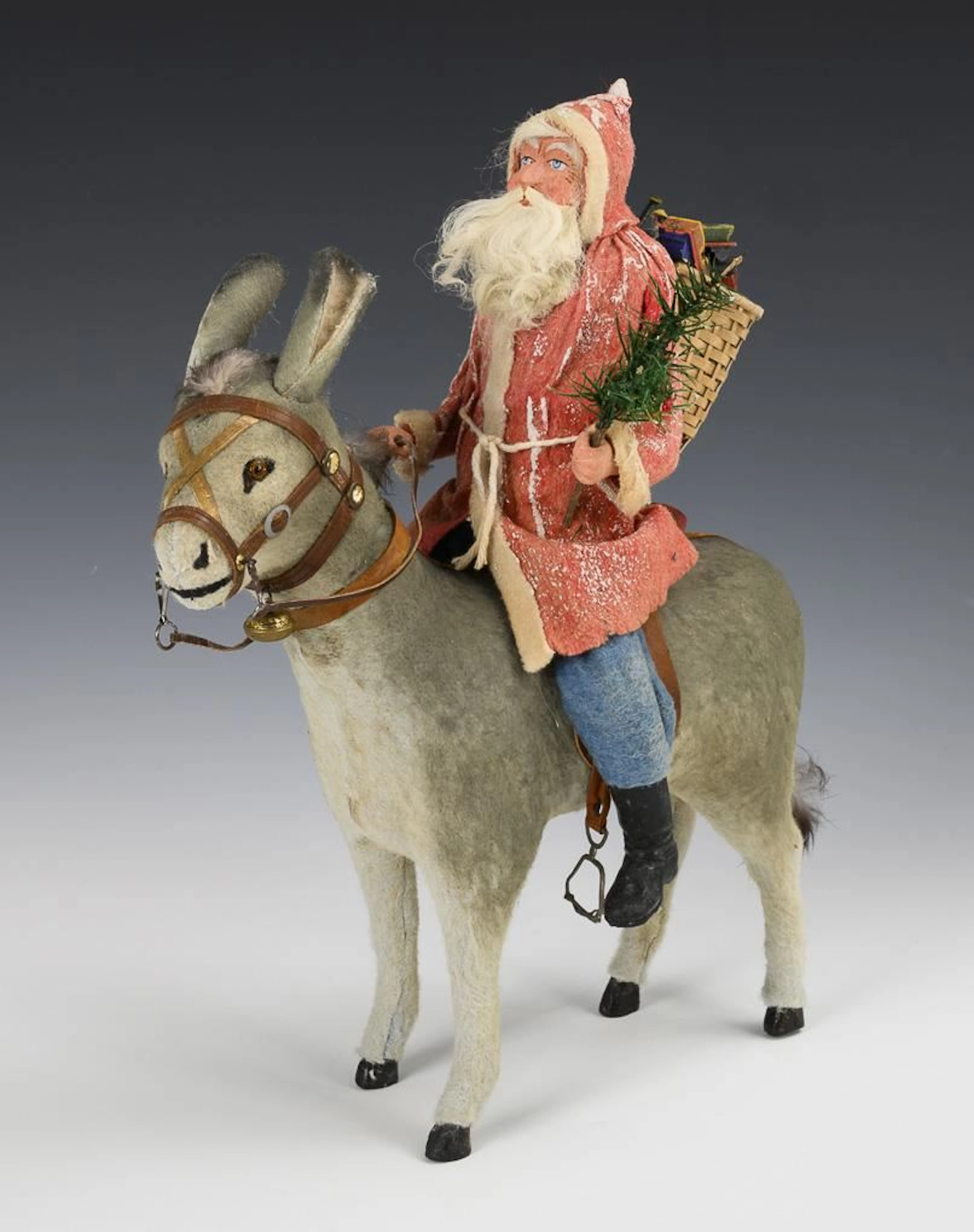 Santa Claus Riding a Donkey.