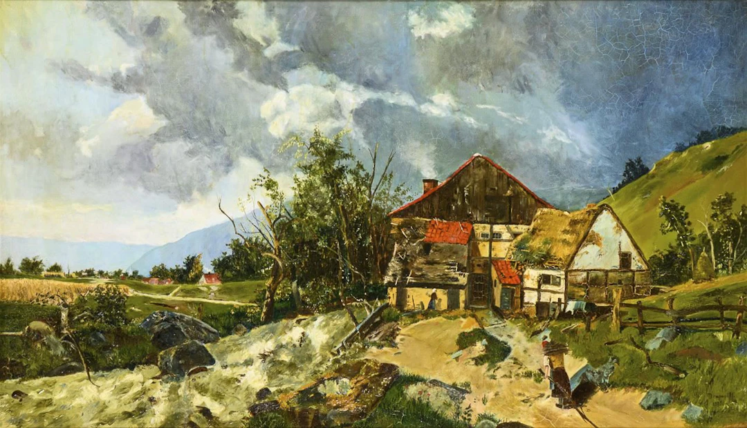 DEMPWOLFF, DEMPWOLFF, DEMPWOLFF, Landscape: Farmstead and Wood Gatherer