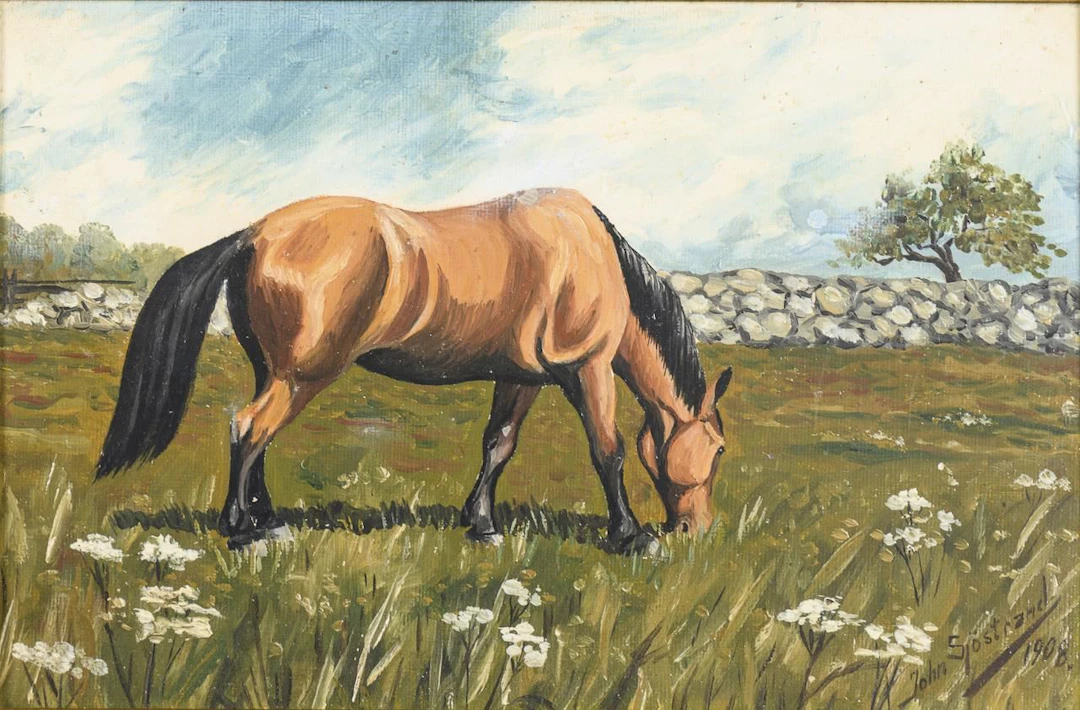 SJÖSTRAND, John(1875 - 1948), SJÖSTRAND, John(1875 - 1948), Grazing Horse