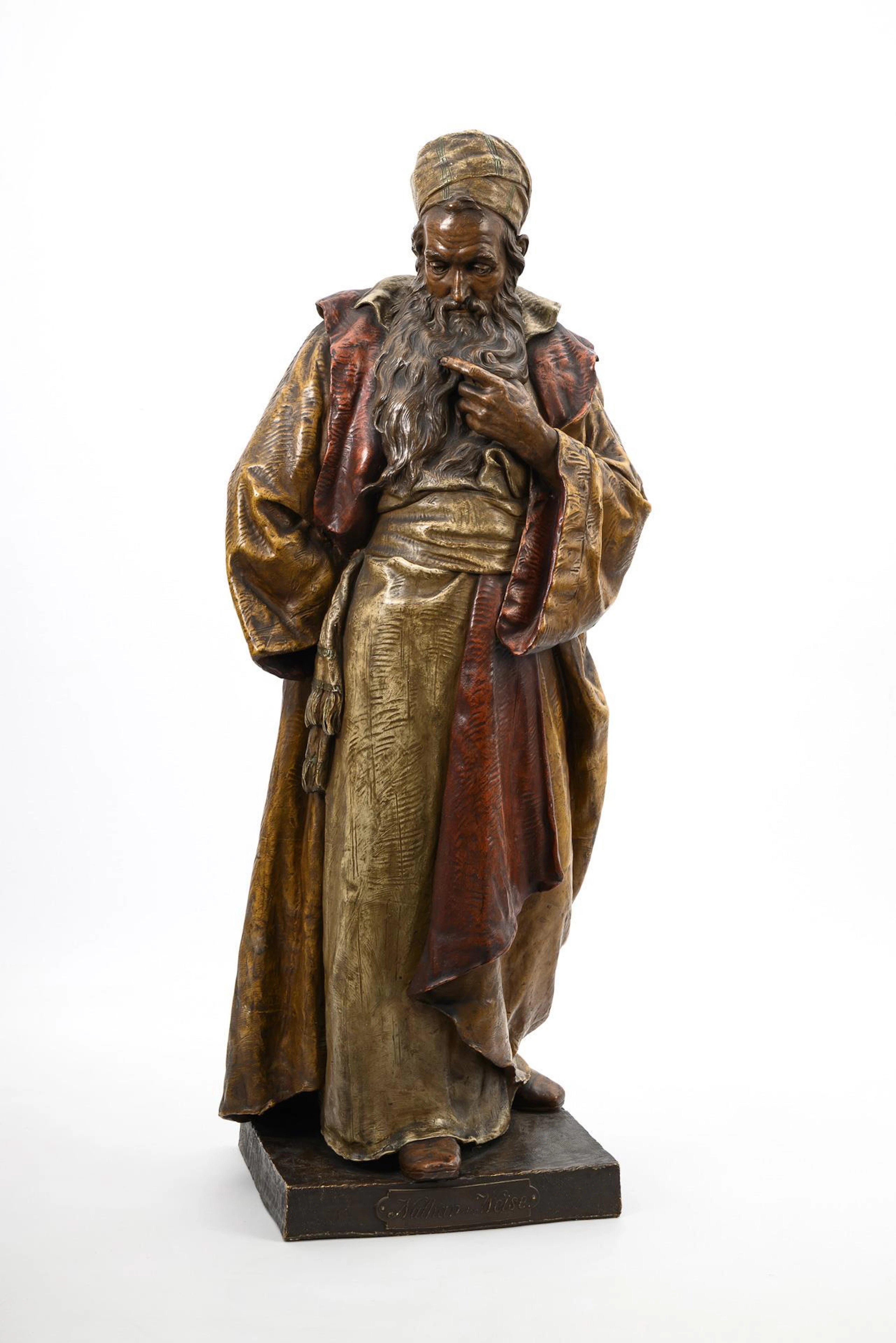 Art Nouveau terracotta figure "Nathan the Wise". Viennese manufactory