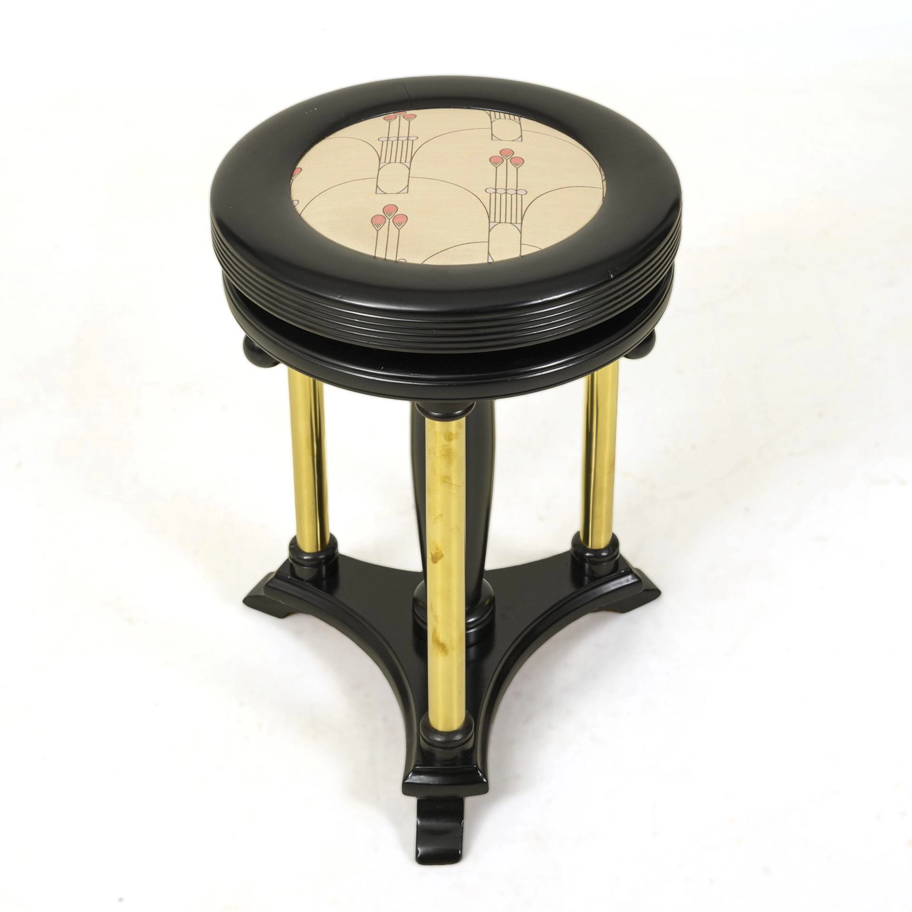 Art Nouveau piano stool.