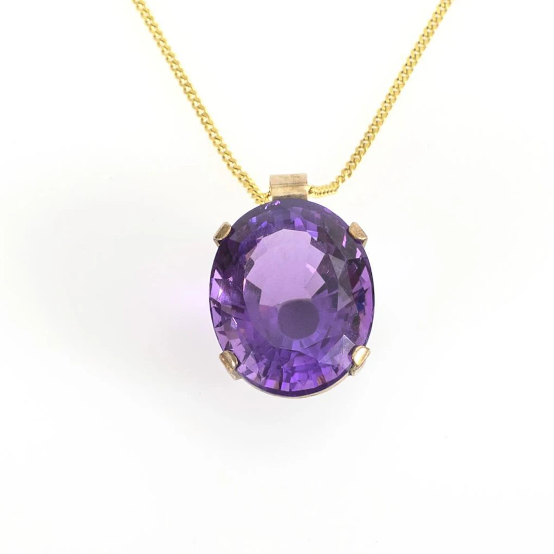 Amethyst Pendant on a Chain.