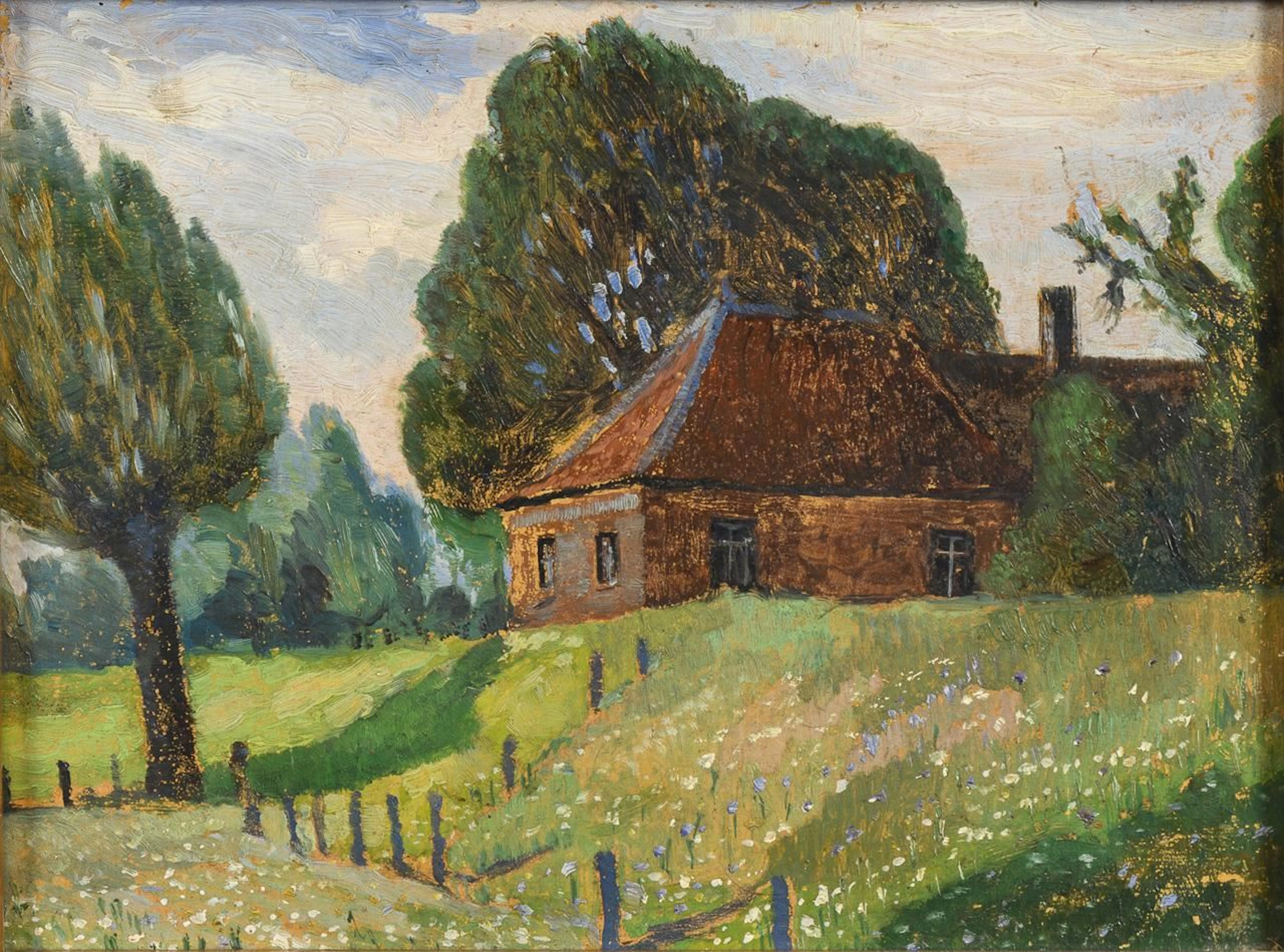 Summer Landscape with Farm
