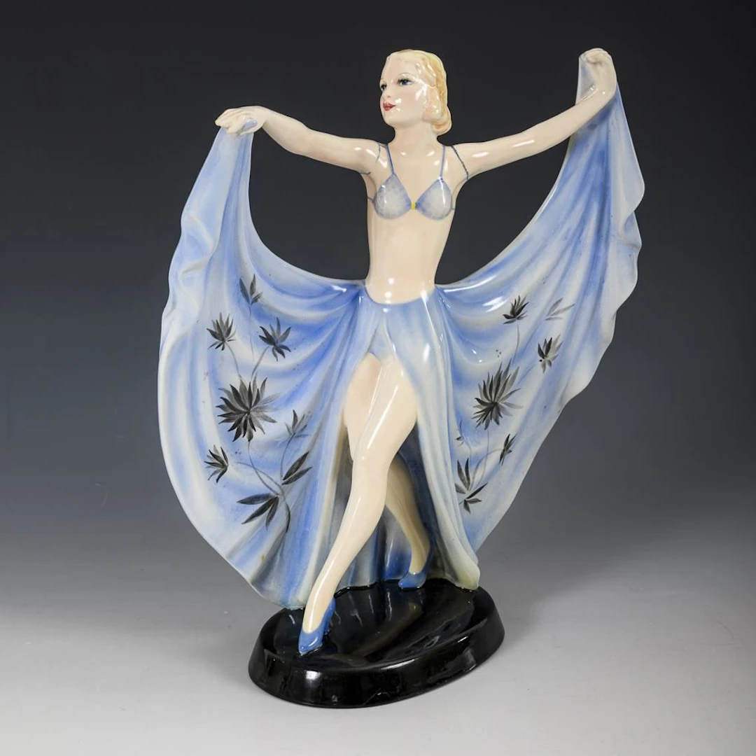 Figure: Dancer. Keramos, Viennese Art Ceramics.