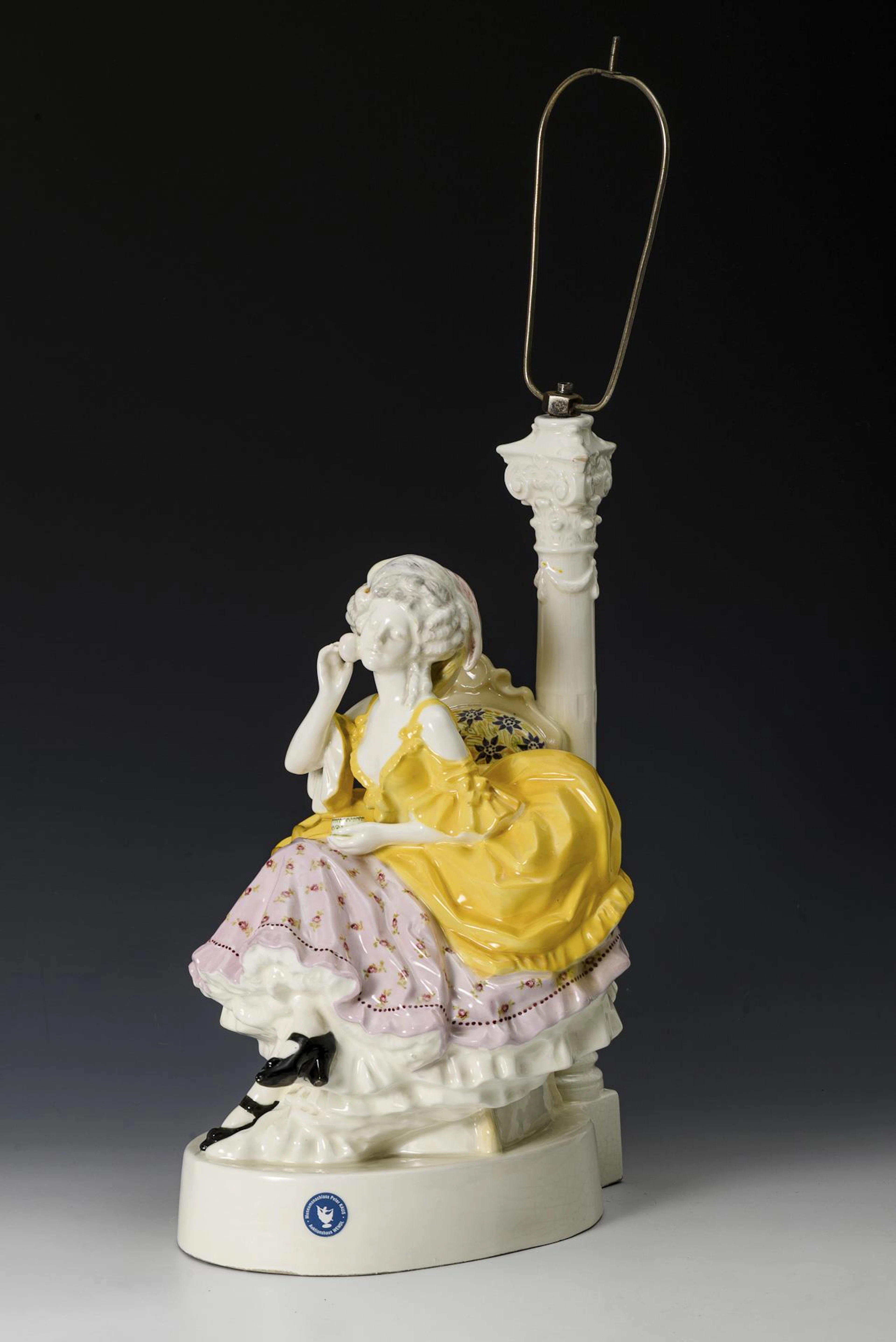 Art Nouveau lamp base "By the toilet". Viennese manufactory Friedrich