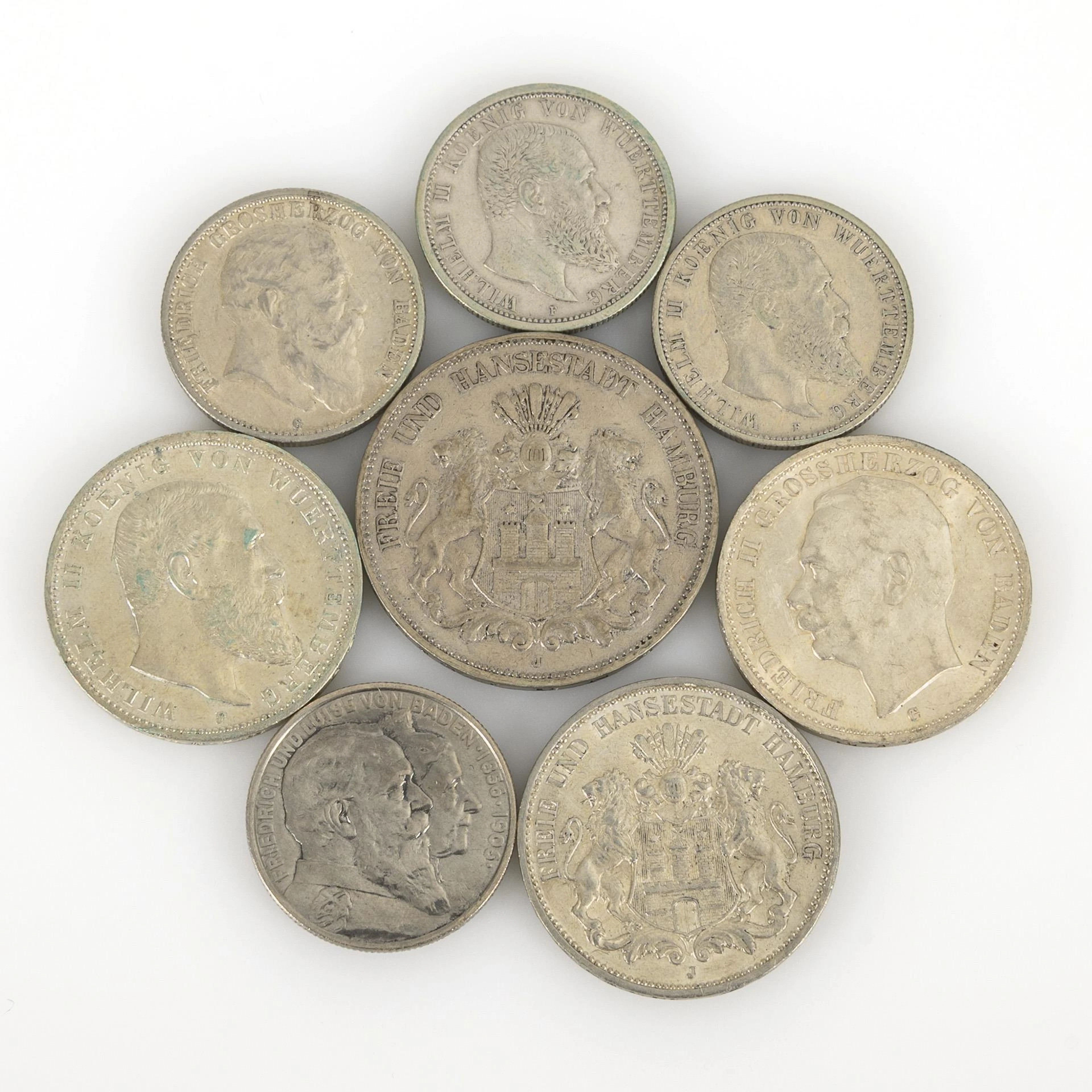 8 Coins German Empire.