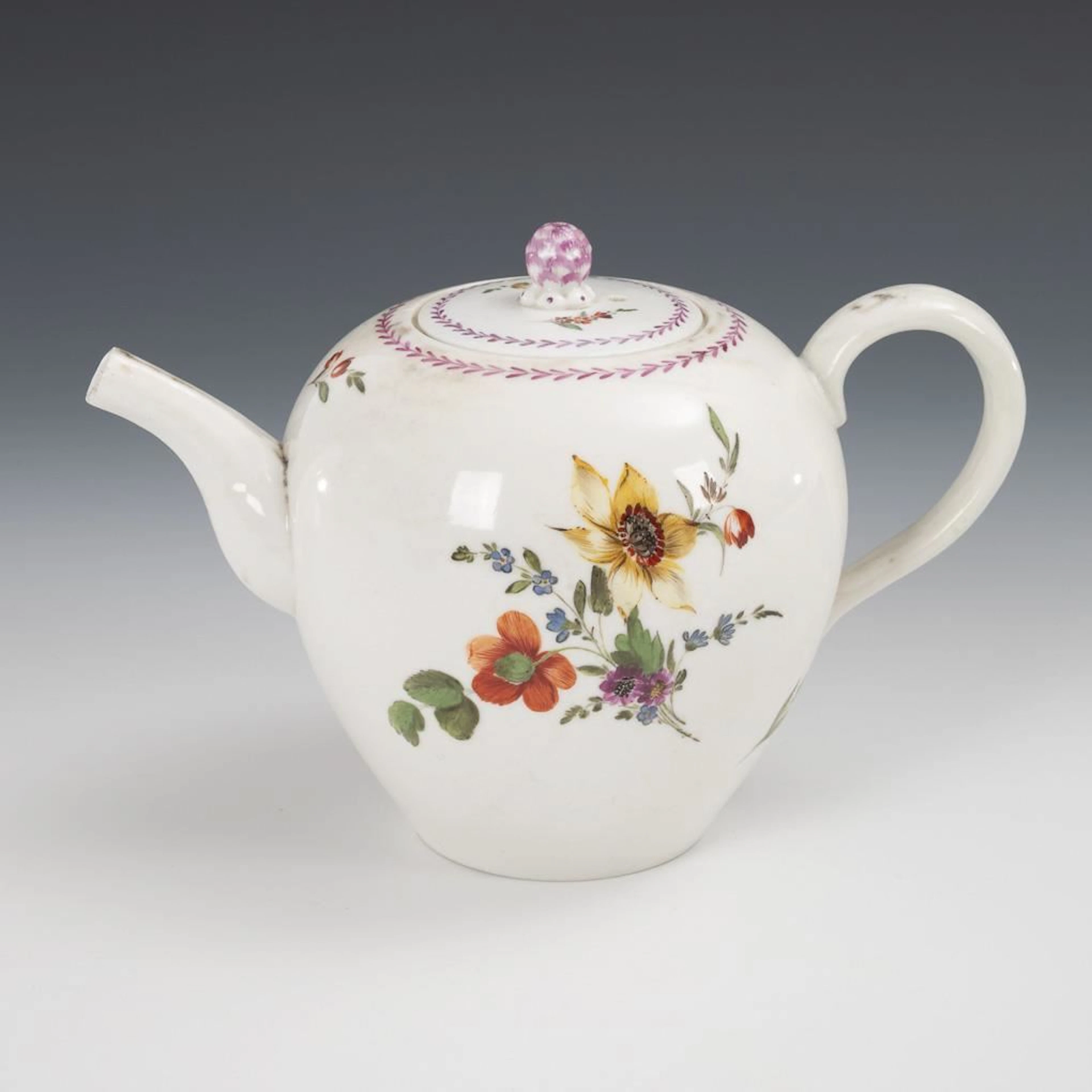 Teapot with floral design. Gotha.