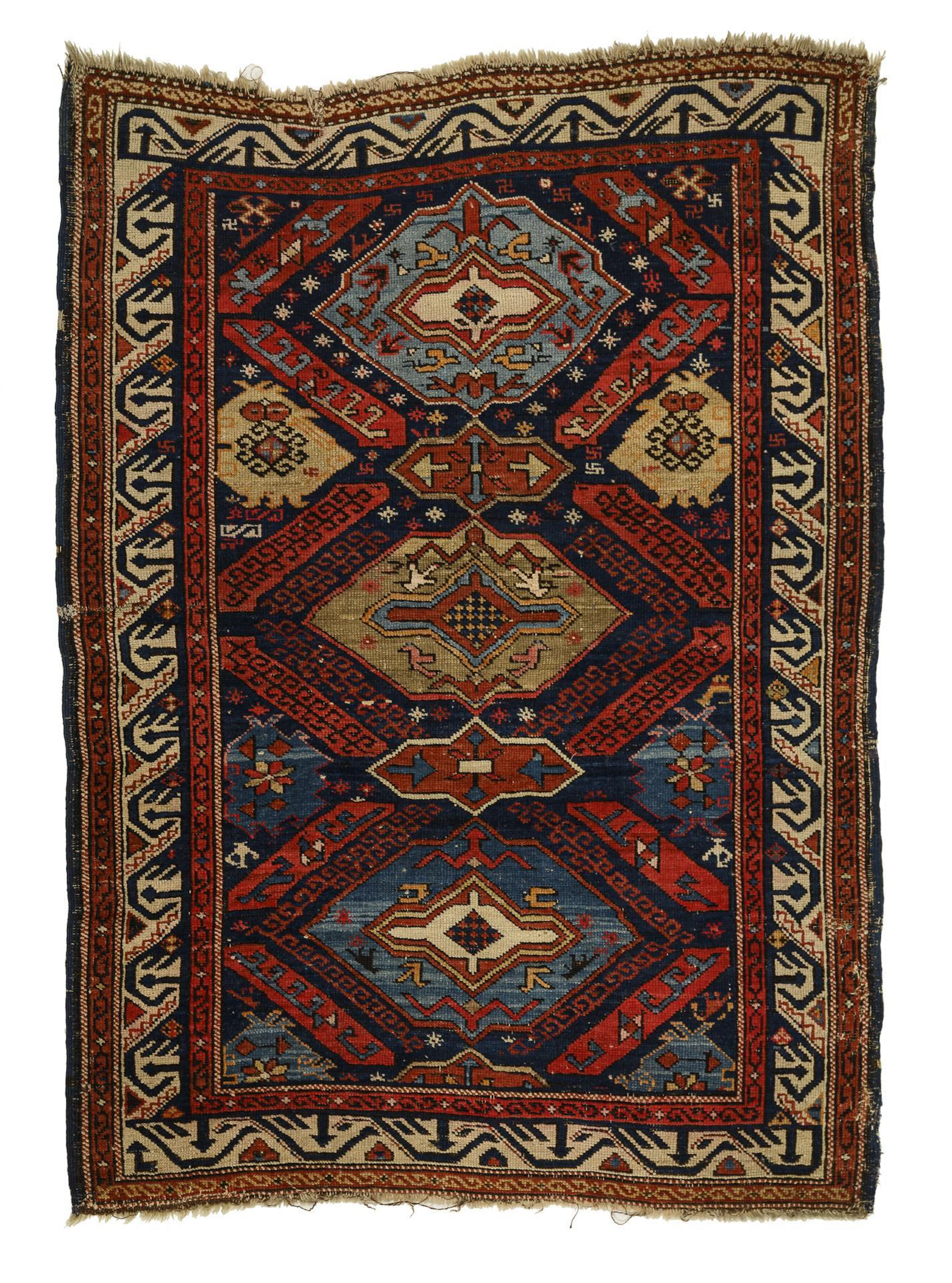 Small "Shirvan-Sheikhur" knotted carpet.