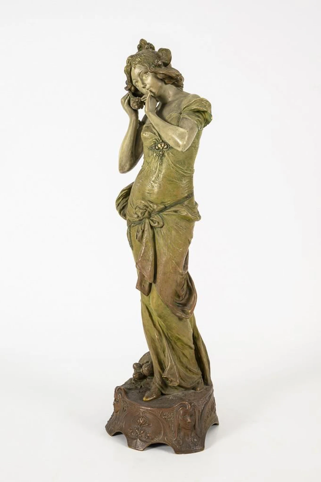 Art Nouveau Figure: Nymph. Ernst Wahliss, Vienna.