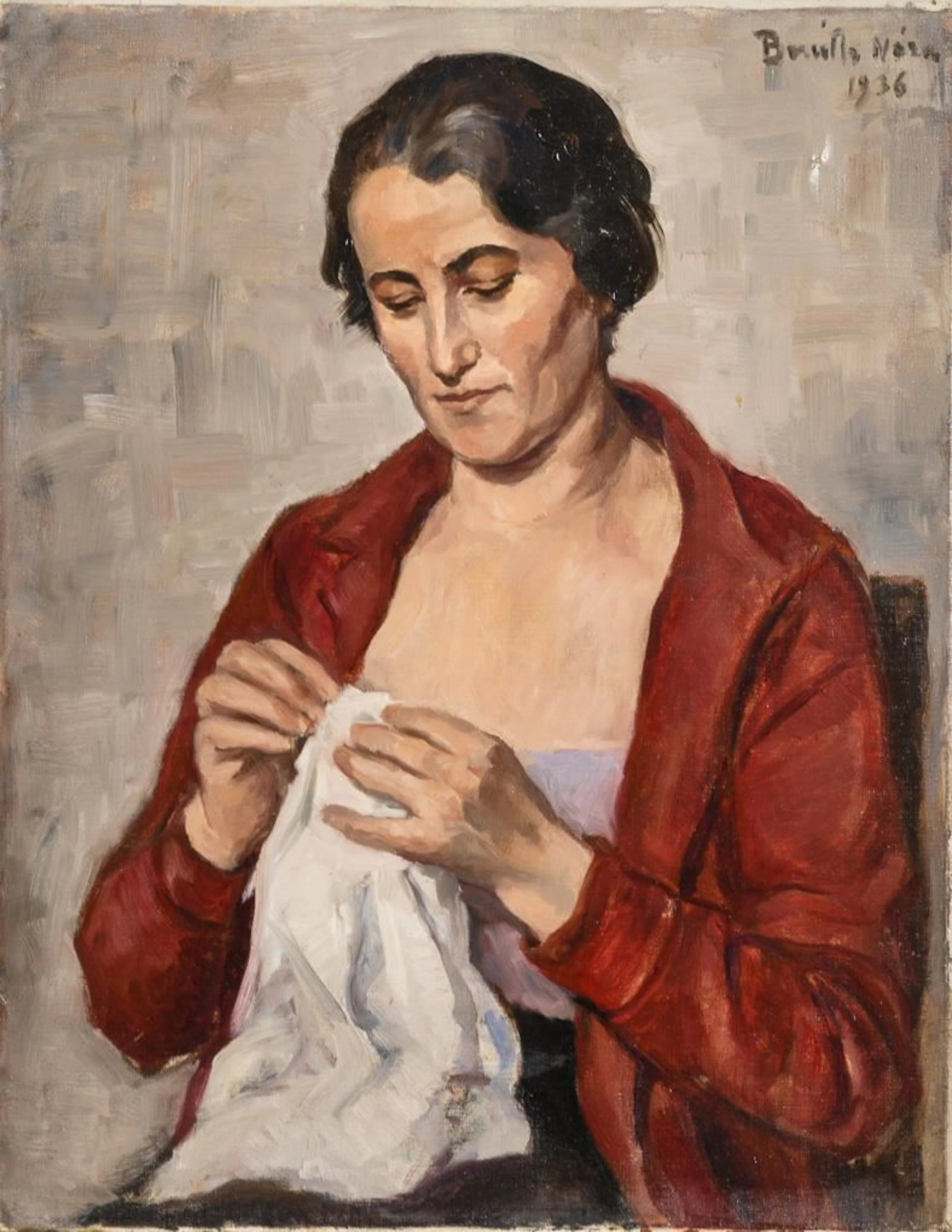 Indistinctly signed: Portrait of a Woman