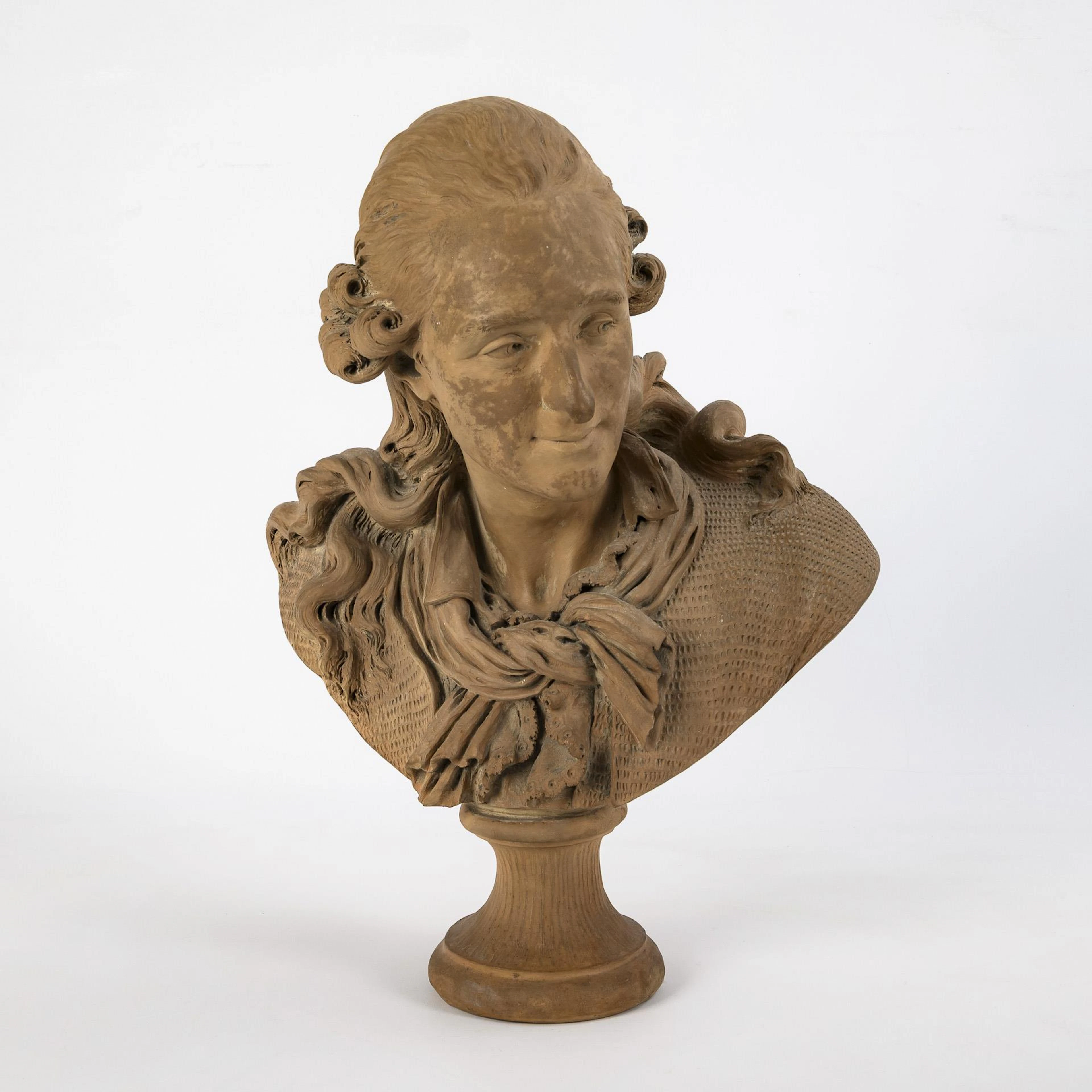 Terracotta bust.