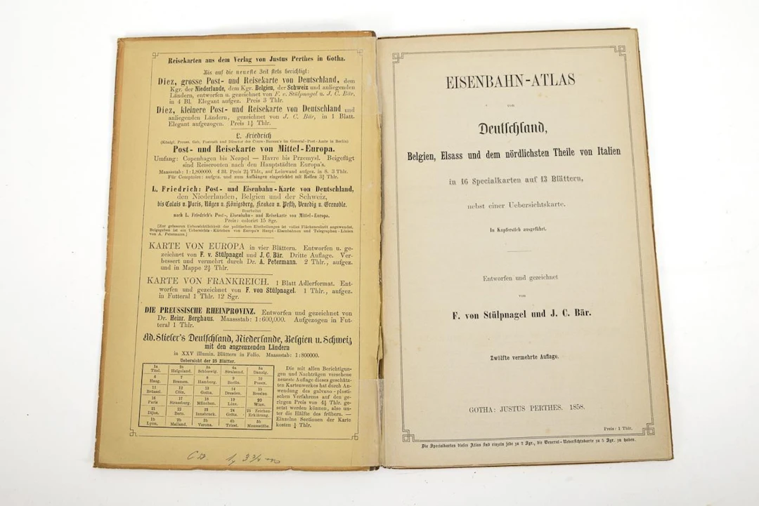 "Railway Atlas of Germany, Belgium, Alsace, and the northernmost part of Italy"