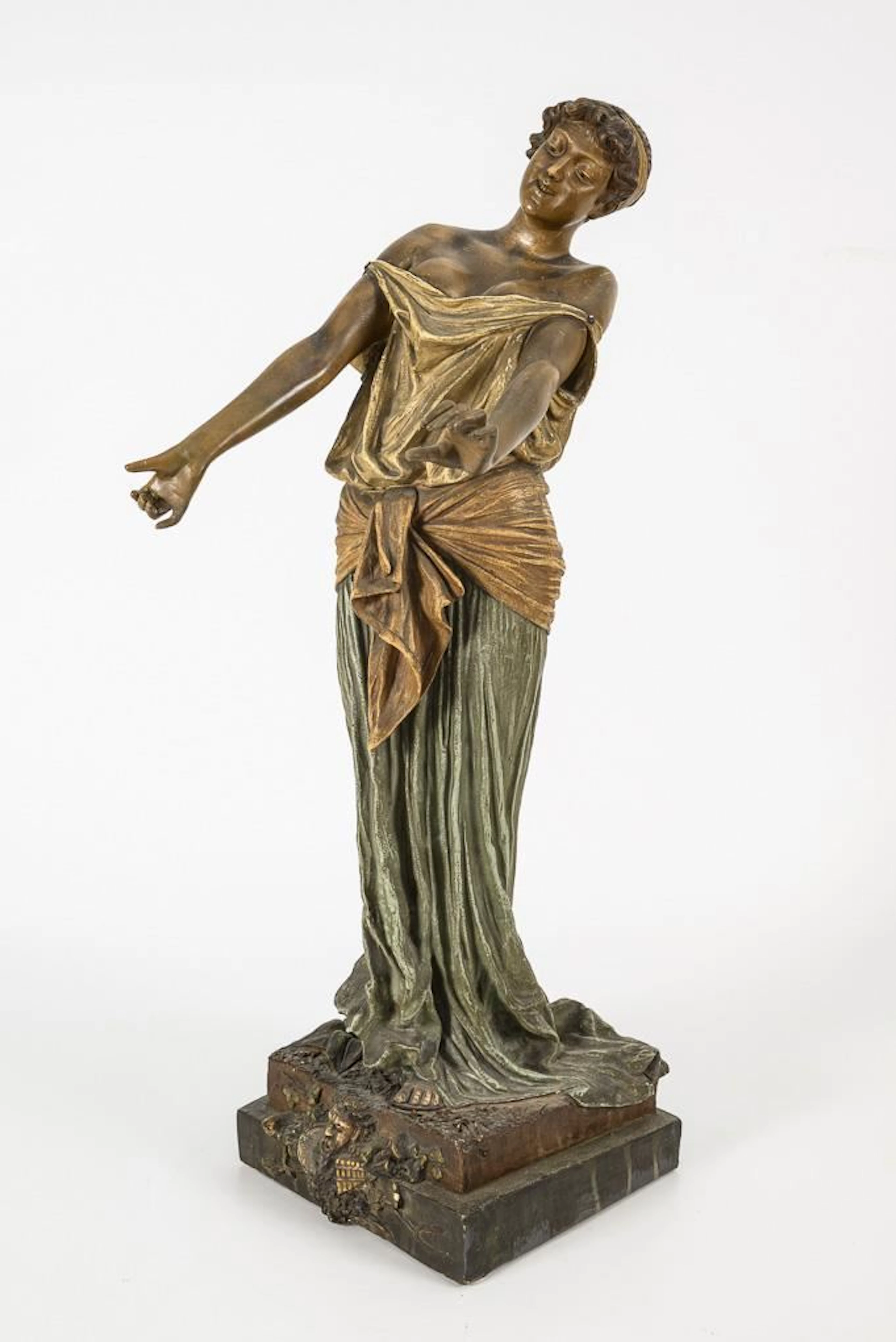 "Bacchante" figurine. Vienna-based manufacturer Friedrich Goldscheider.