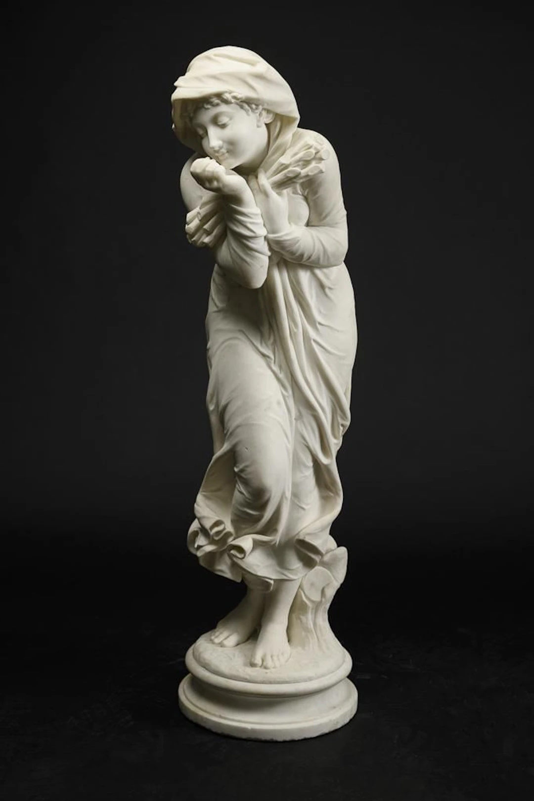 CASTANO, G, CASTANO, G, CASTANO, G, Large marble figure of a young