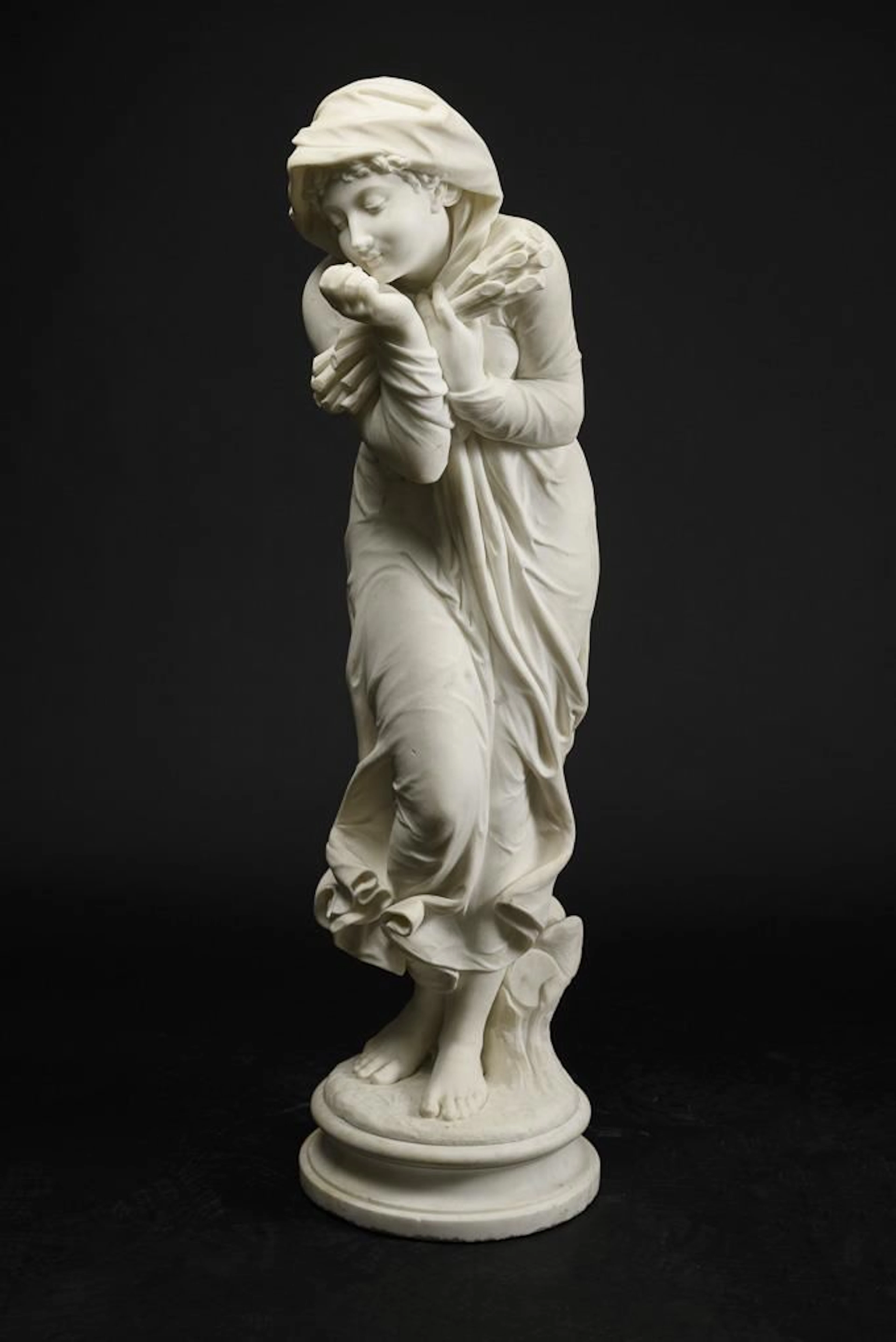 CASTANO, G, CASTANO, G, CASTANO, G, Large marble figure of a young
