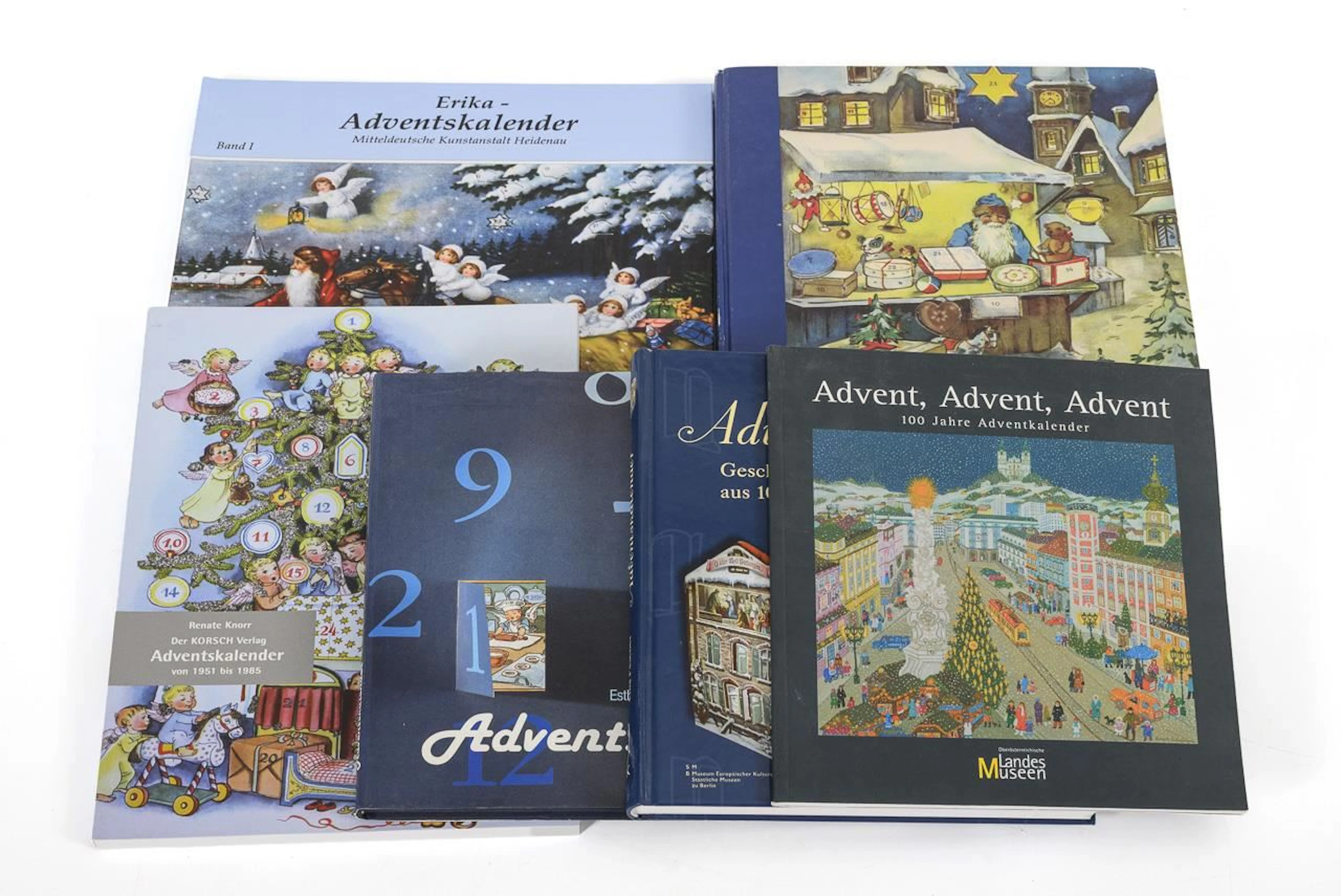 A collection of 6 books on the topic of Advent calendars.