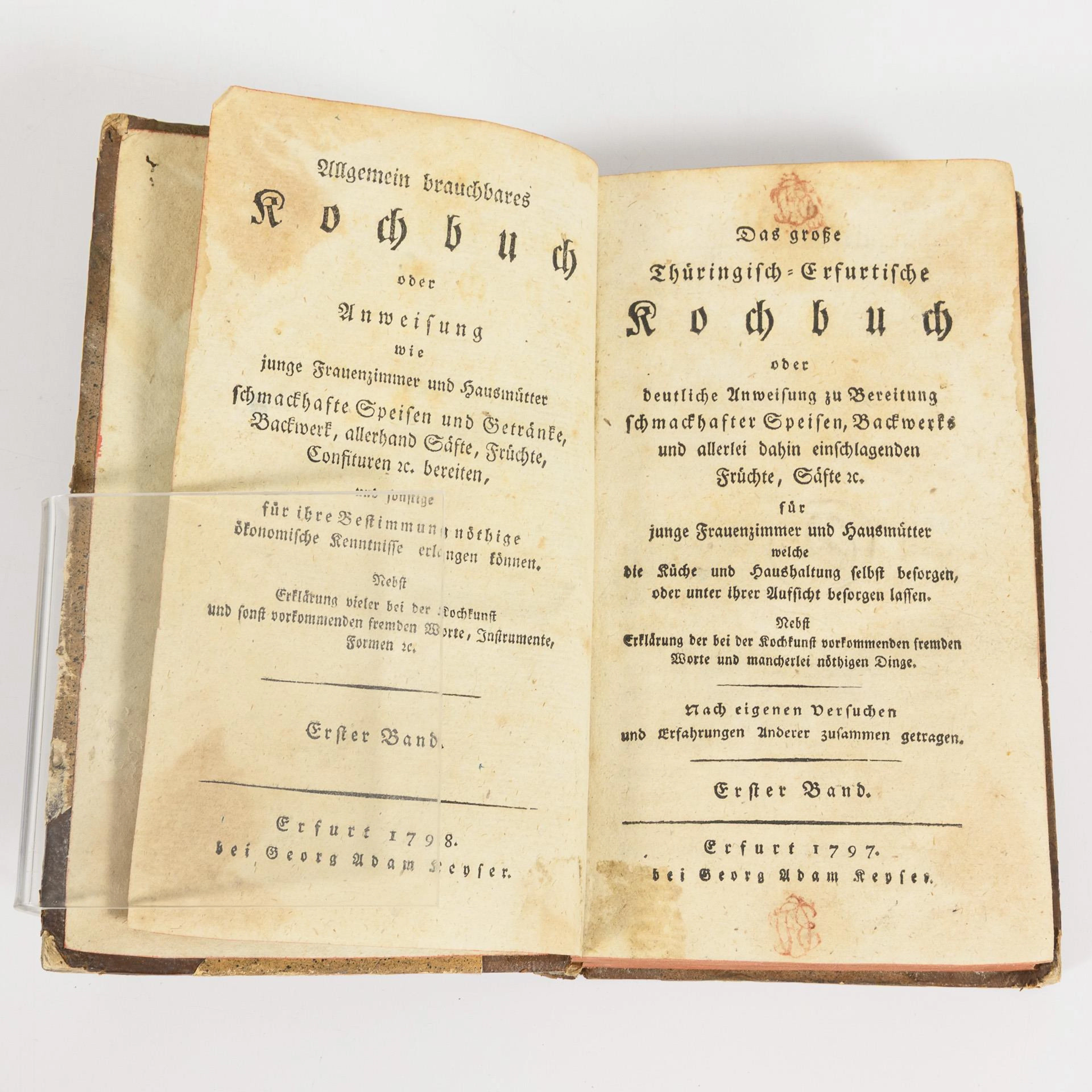 "Das große Thüringisch-Erfurtische Kochbuch" Vol. 1