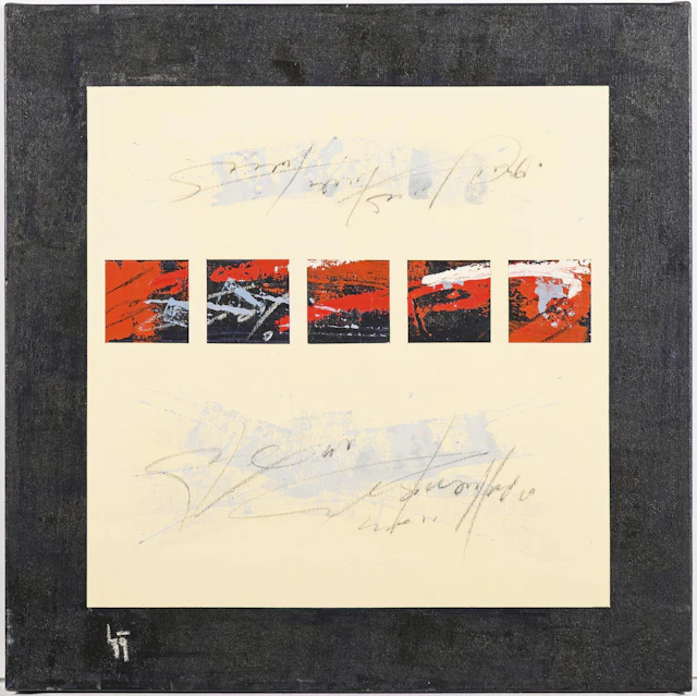Indistinctly signed: Abstract compositions